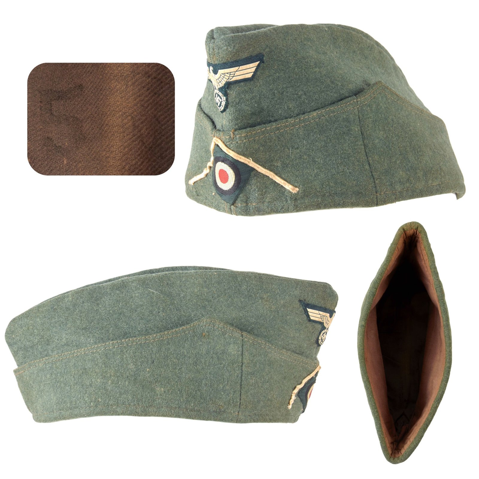 Original German WWII Early Heer Army Infantry EM-NCO Schiffchen M38 Overseas Cap - Size 55