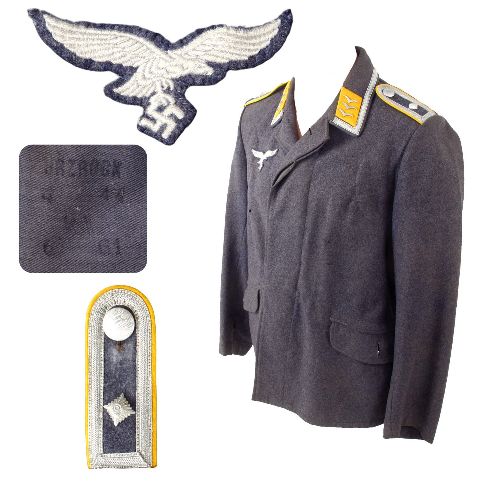 Original German WWII Luftwaffe Flight Branch Feldwebel NCO Fliegerbluse Uniform Tunic with LBA Marking - Dated 1940