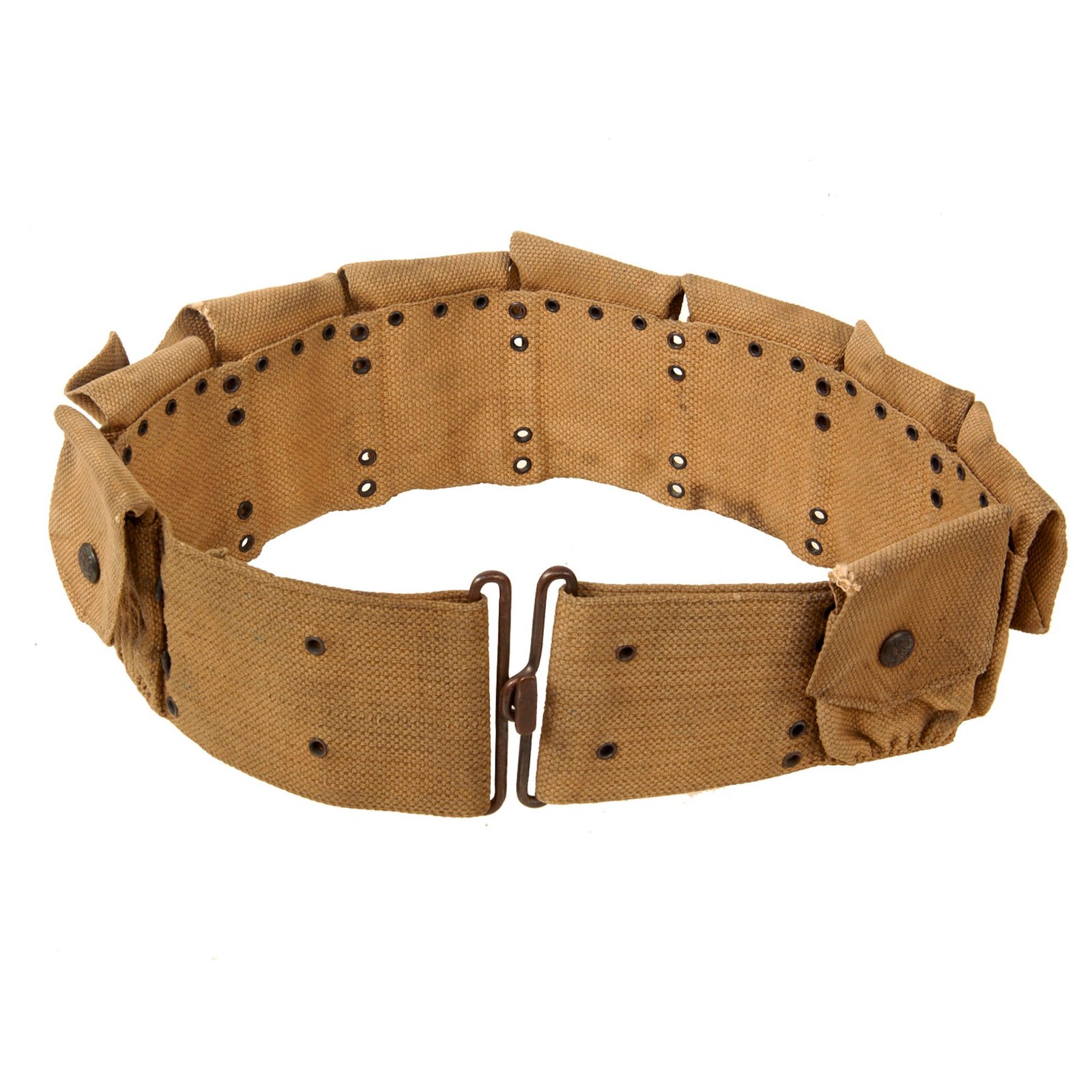 Original U.S. WWI M1907 Rimless Eagle Snap Mounted Rifle .30-06 Cartridge Belt with Saber Chape & 1904 Patent Date