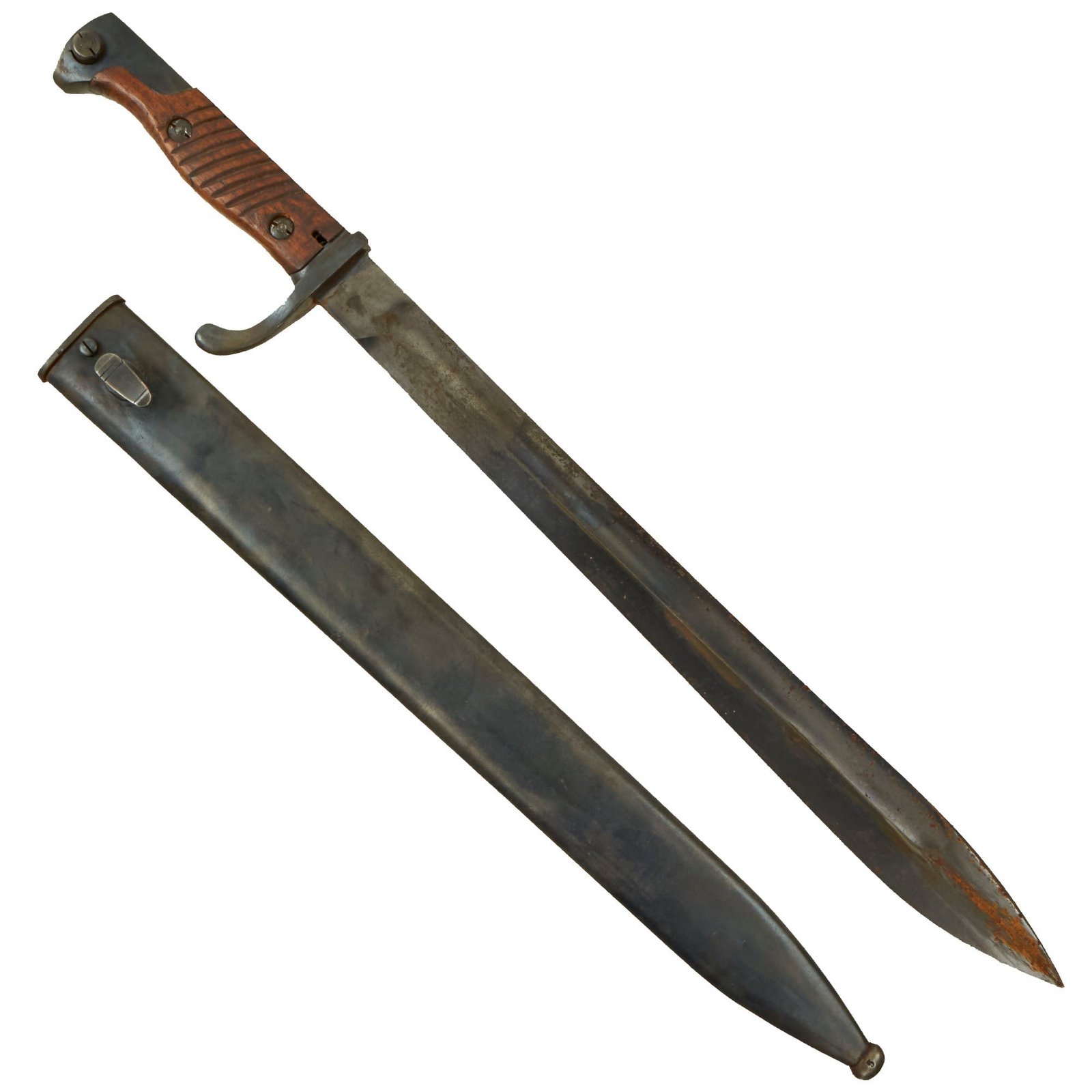 Buy Original German WWI M1898/05 n/A Butcher Bayonet with Steel Scabbard by Mauser - Dated 1917 | Original Firearms Antique For Sale