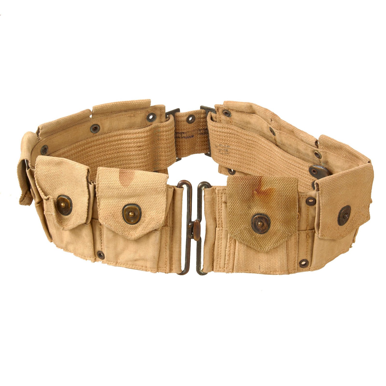 Original U.S. WWI Service-Worn M1910 Cartridge Belt - Most Unit-Marked