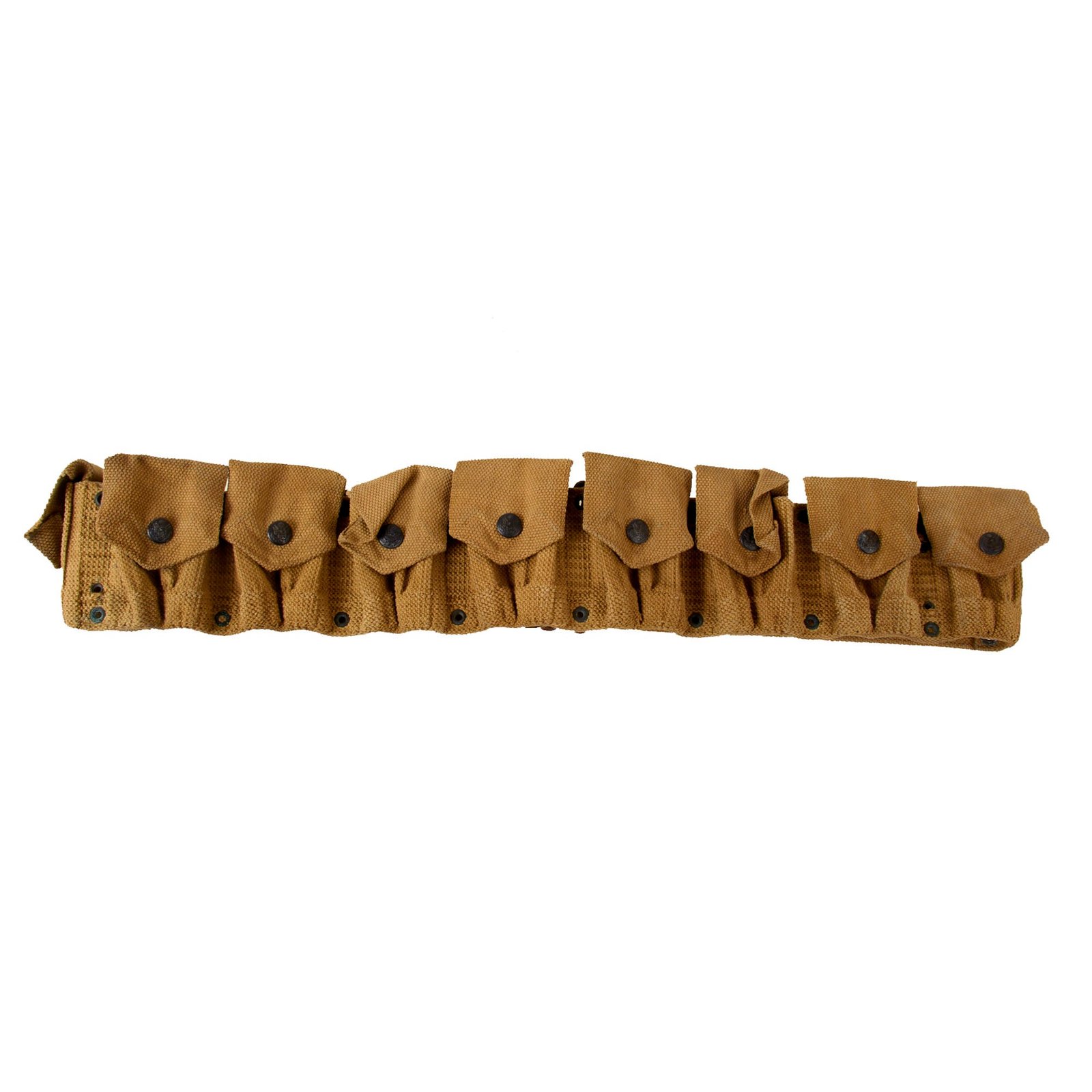 Original U.S. WWI M1907 Rimless Eagle Snap Dismounted Rifle .30-06 Cartridge Belt by MILLS