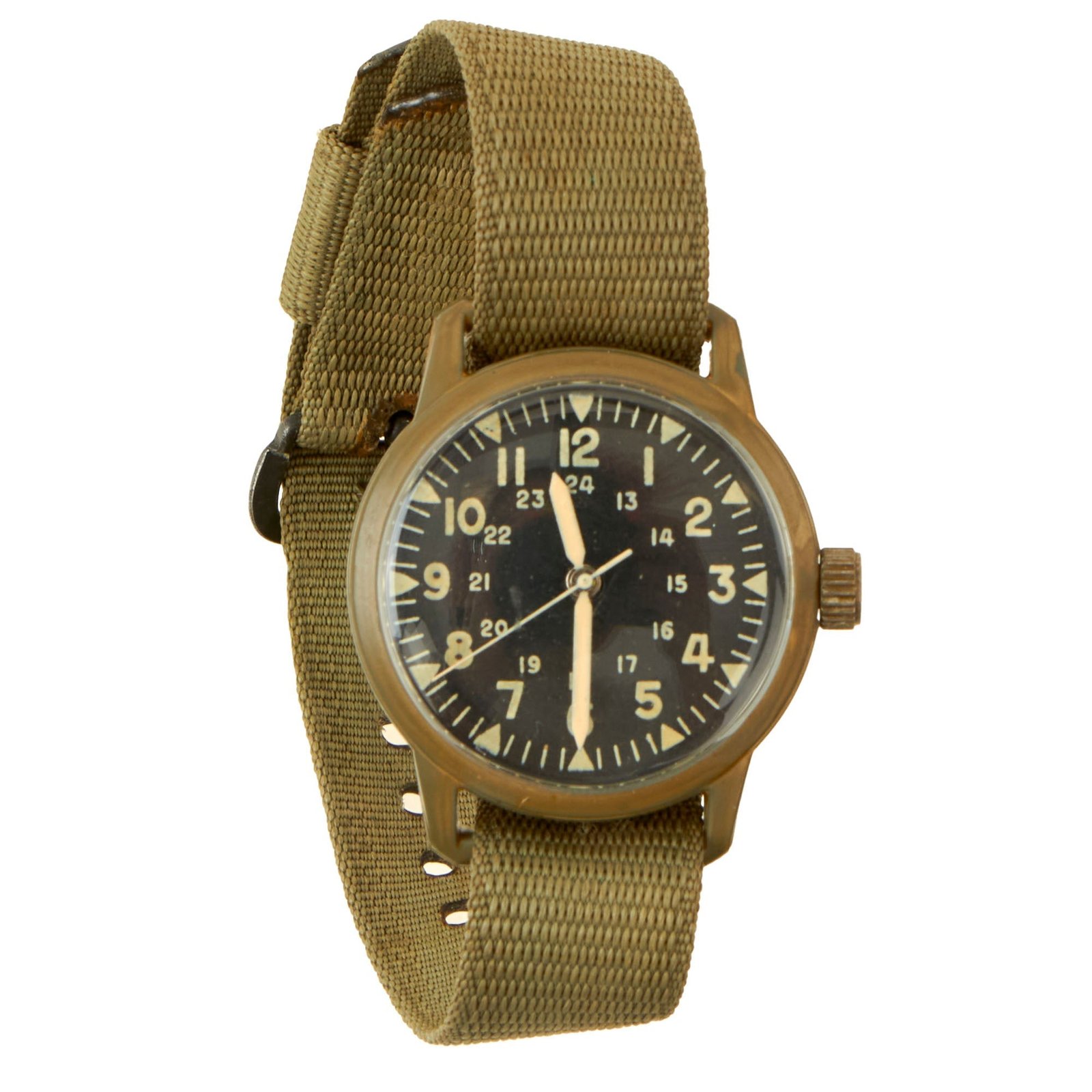 Buy Original U.S. Vietnam War Functional General Purpose Wristwatch by Westclox - Dated December 1972 | Original Firearms Antique For Sale