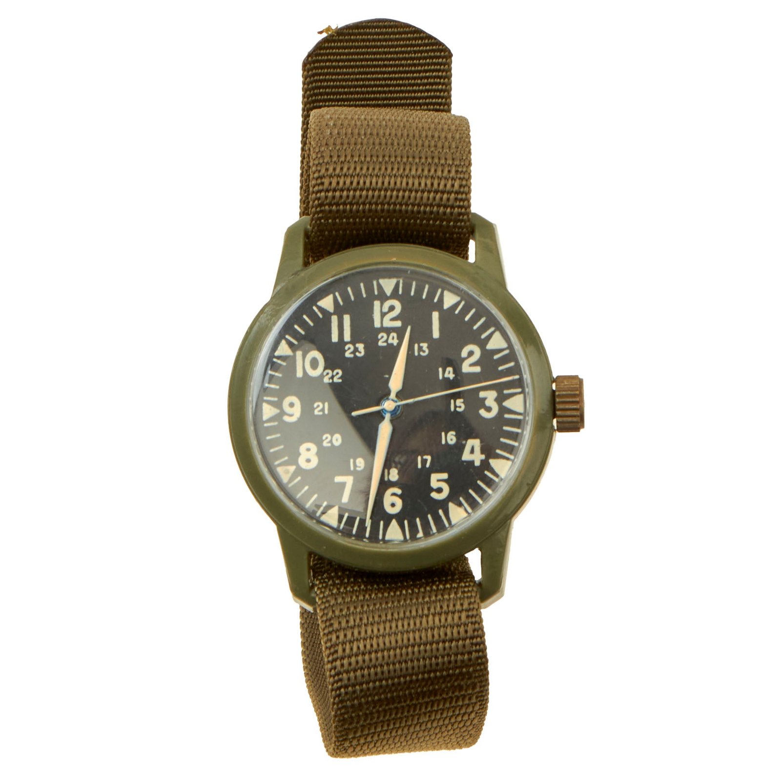 Buy Original U.S. Vietnam War Functional General Purpose Wristwatch by Westclox - Dated December 1966 | Original Firearms Antique For Sale