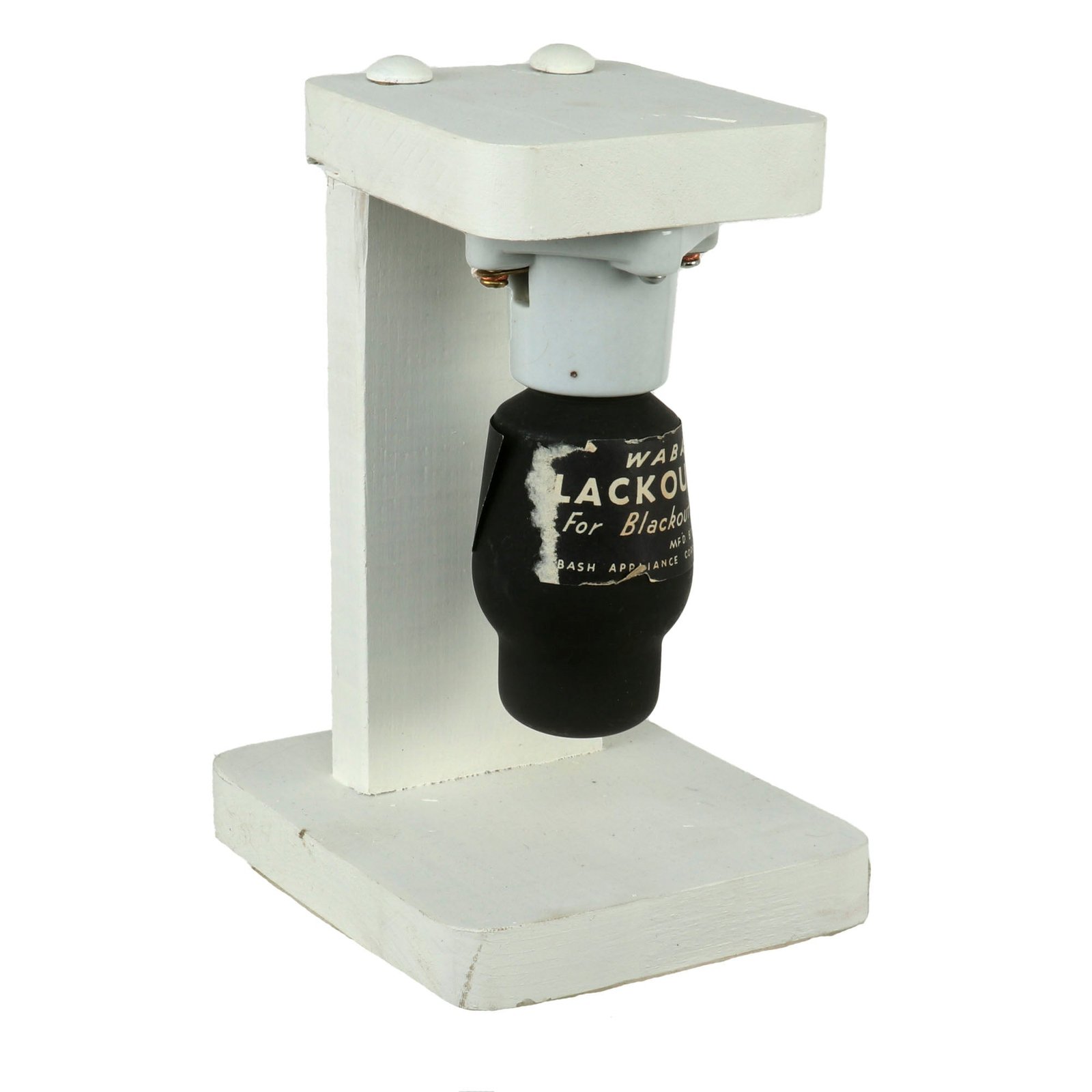 Buy Original U.S. WWII Wabash Blackout Bulb Attached to Functional Display | Original Firearms Antique For Sale