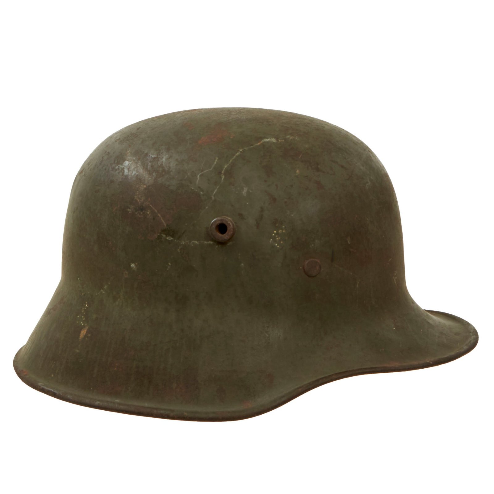 Buy Original Imperial German WWI M1918 Stahlhelm with Liner & Incredibly Scarce Model 1918 Chinstrap - Stamped TJ66 | Original Firearms Antique For Sale