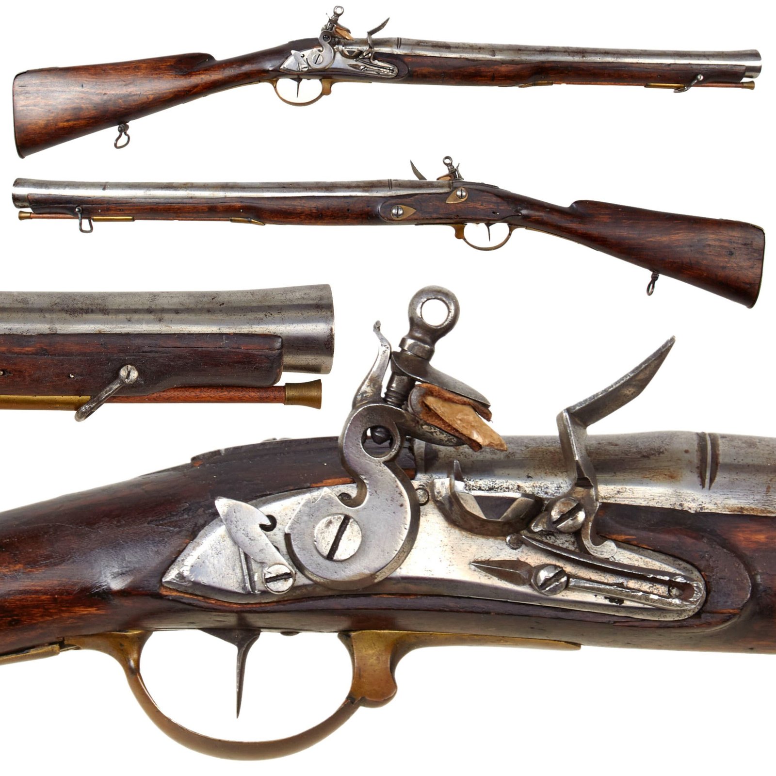 Buy Original Danish / Norwegian Flintlock Military Blunderbuss with Safety Dog and Steel Barrel - Circa 1800 | Original Firearms Antique For Sale
