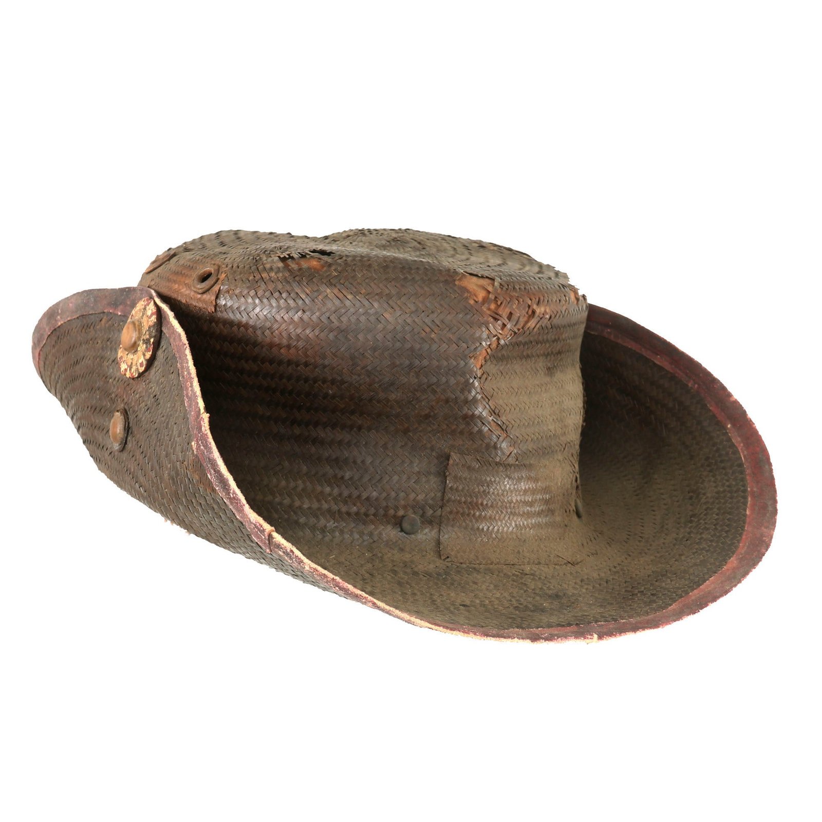 Buy Original Boer War Incredibly Scarce Afrikaans Boer Straw Hat with Original Cockades & Partial Chinstrap | Original Firearms Antique For Sale