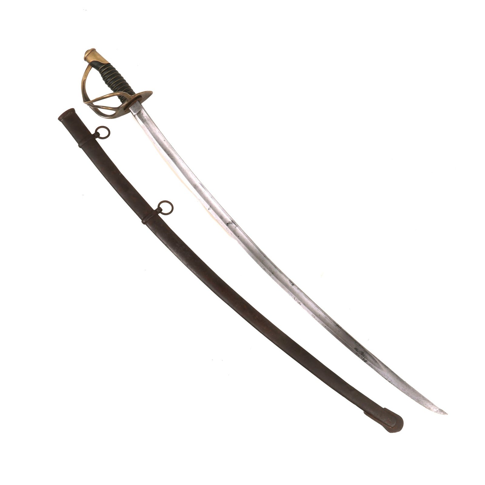 Buy Original U.S. Civil War M1860 Light Cavalry Saber by Ames Mfg. Co. with Scabbard - Dated 1865 | Original Firearms Antique For Sale