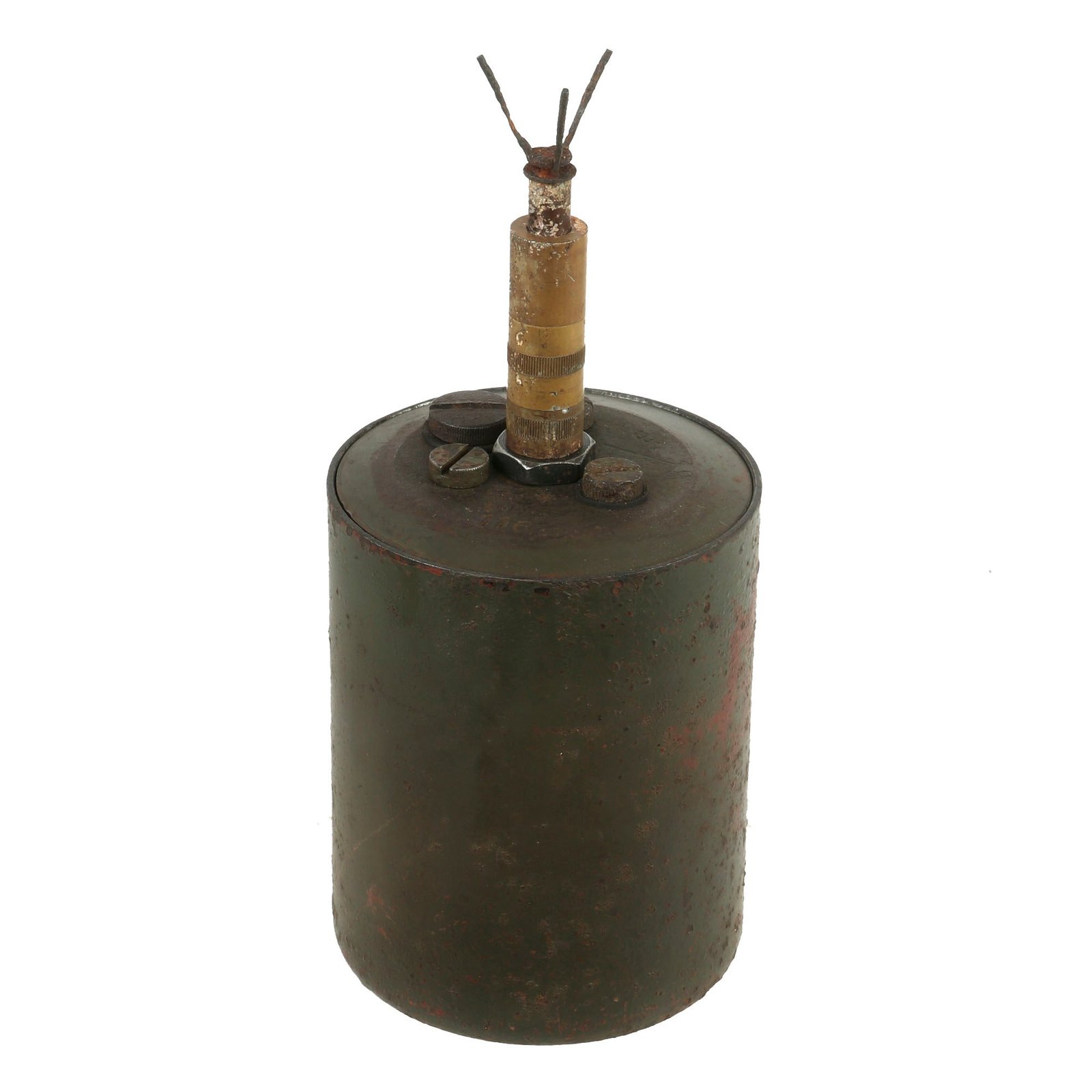 Buy Original WWII German 1938 Dated Inert Bouncing Betty S-Mine with Pressure Fuse by Richard Rinker | Original Firearms Antique For Sale