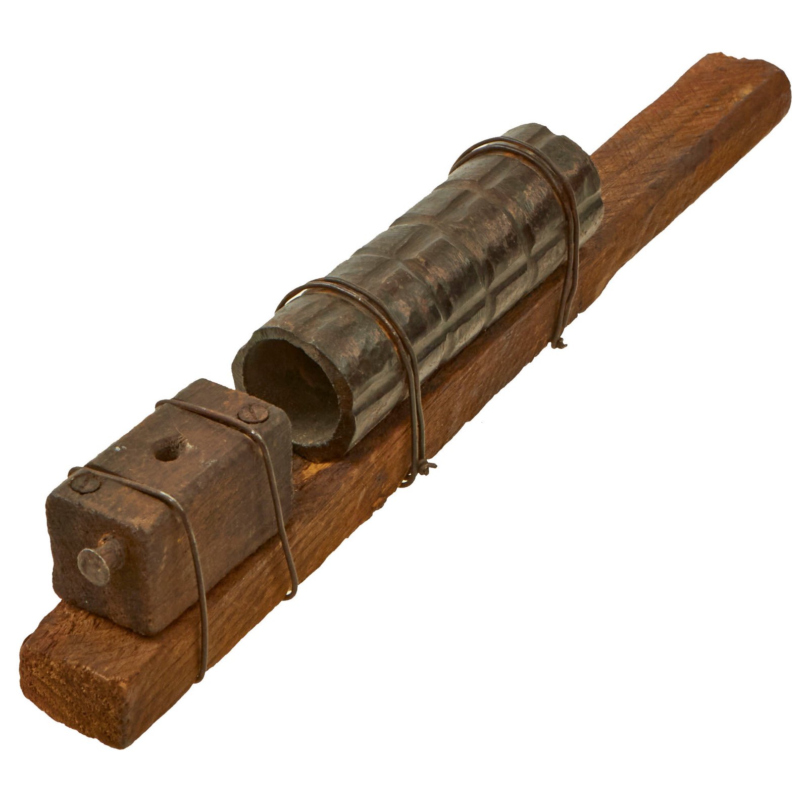 Buy Original French WWI Inert IIIrd Army Raquet Pétard “Hair Brush” Stick Fragmentation Grenade - Pétard de la IIIe Armée | Original Firearms Antique For Sale