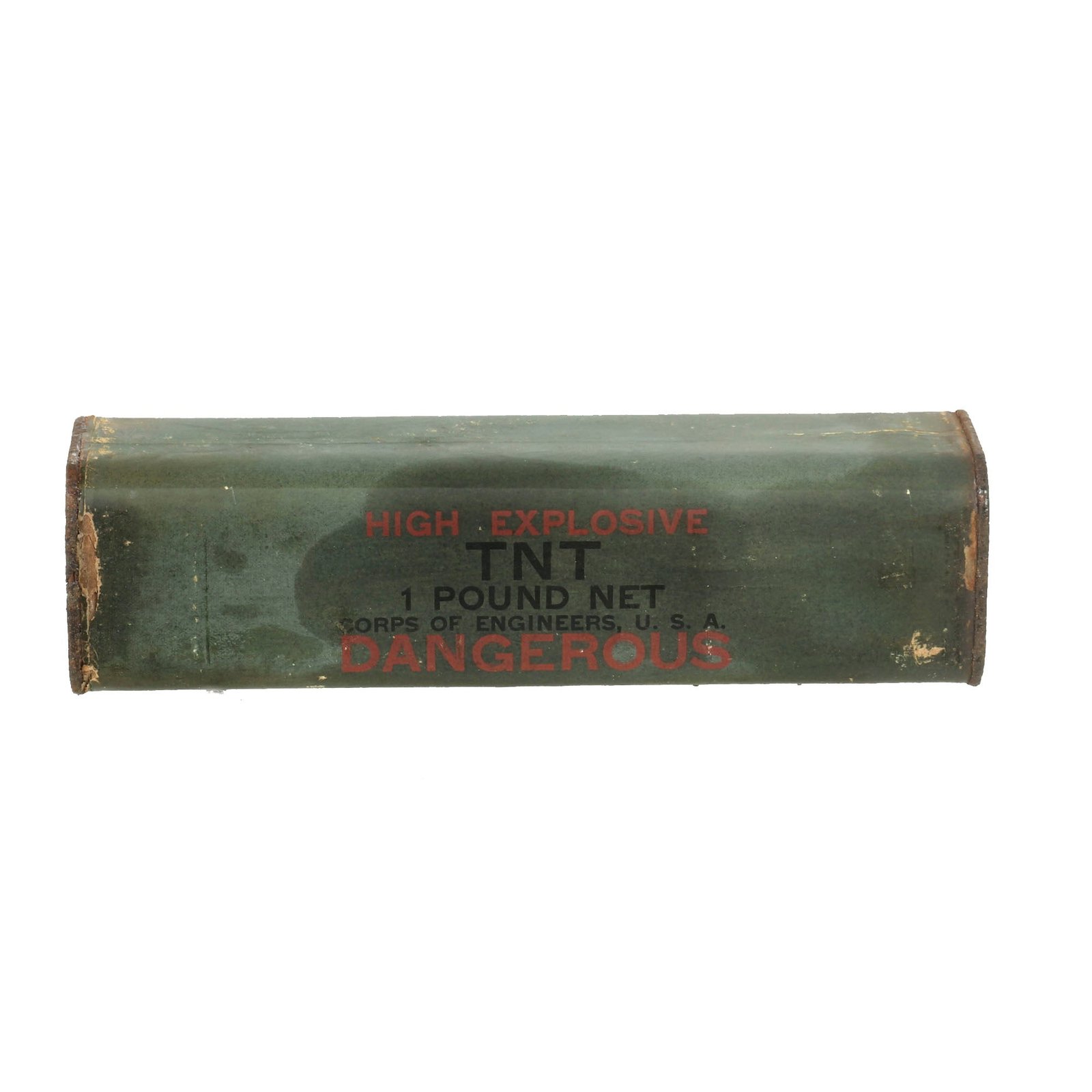 Buy Original U.S. WWII Corps of Engineers High Explosive TNT 1 Pound Block - INERT | Original Firearms Antique For Sale