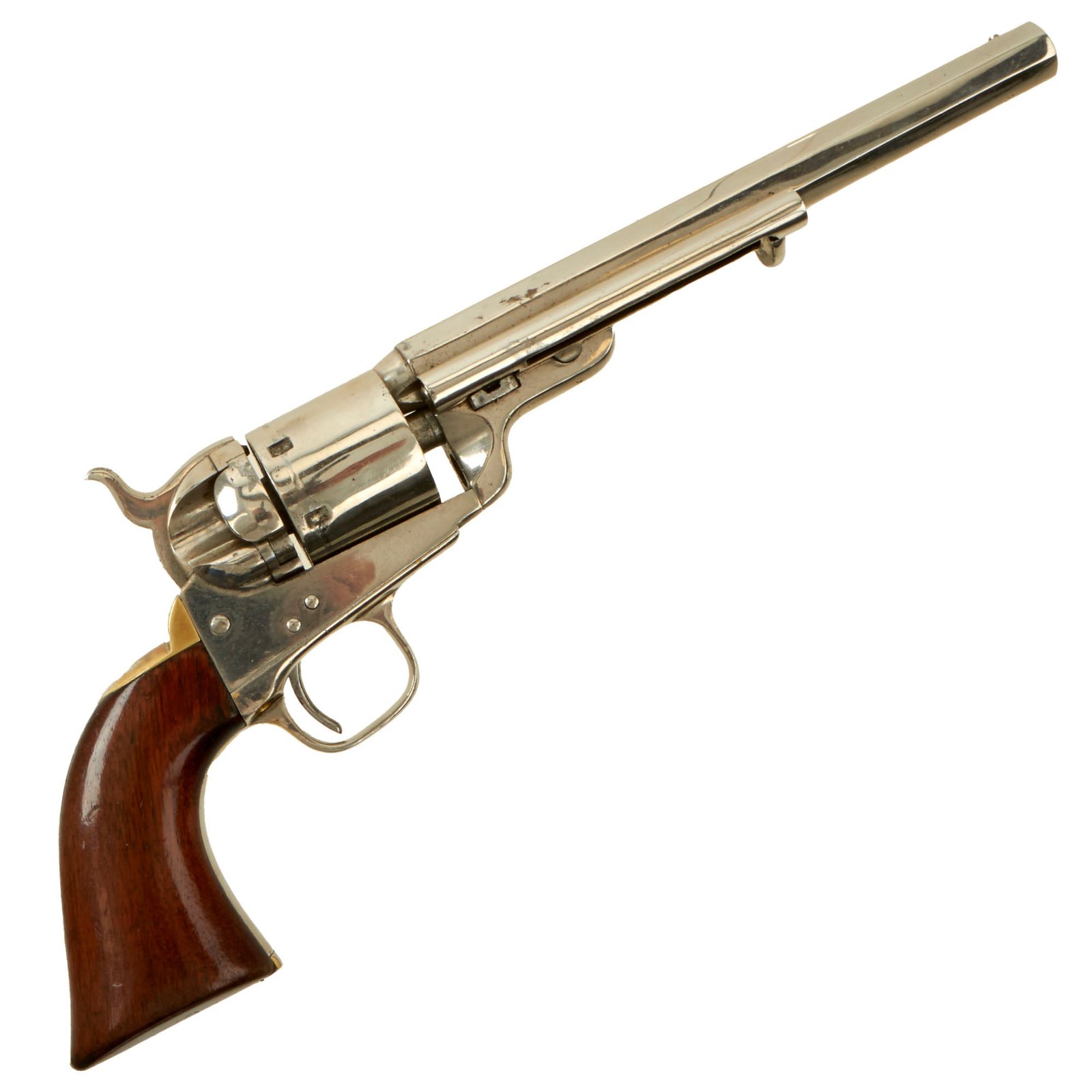 Buy Original U.S. Civil War Era Rare Nickeled Colt Model 1851 Navy Richards-Mason .38 Rimfire Cartridge Factory Converted Revolver - Serial 912 | Original Firearms Antique For Sale