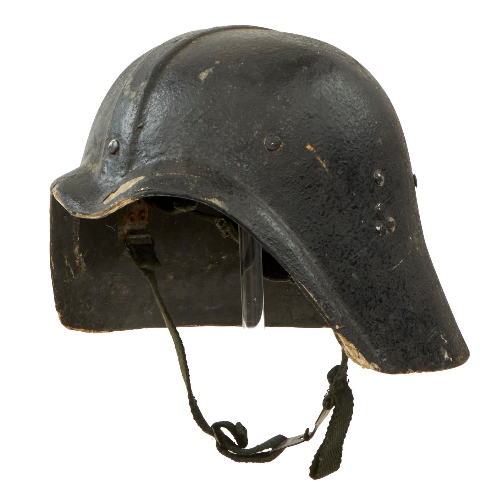Buy Original Iraqi Fedayeen Helmet with Intact Saddam Badge, Partial Liner & Chinstrap - Operation Iraqi Freedom Bringback OIF | Original Firearms Antique For Sale