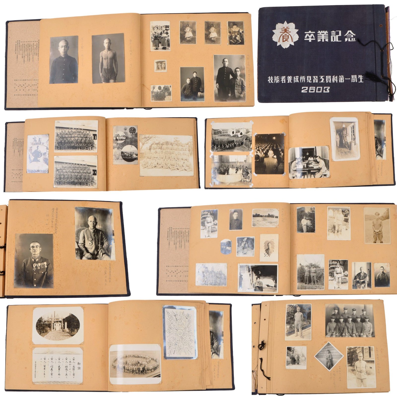 Original Japanese WWII IJA Army Soldier’s Photo Album with 102 Photographs - Great Material