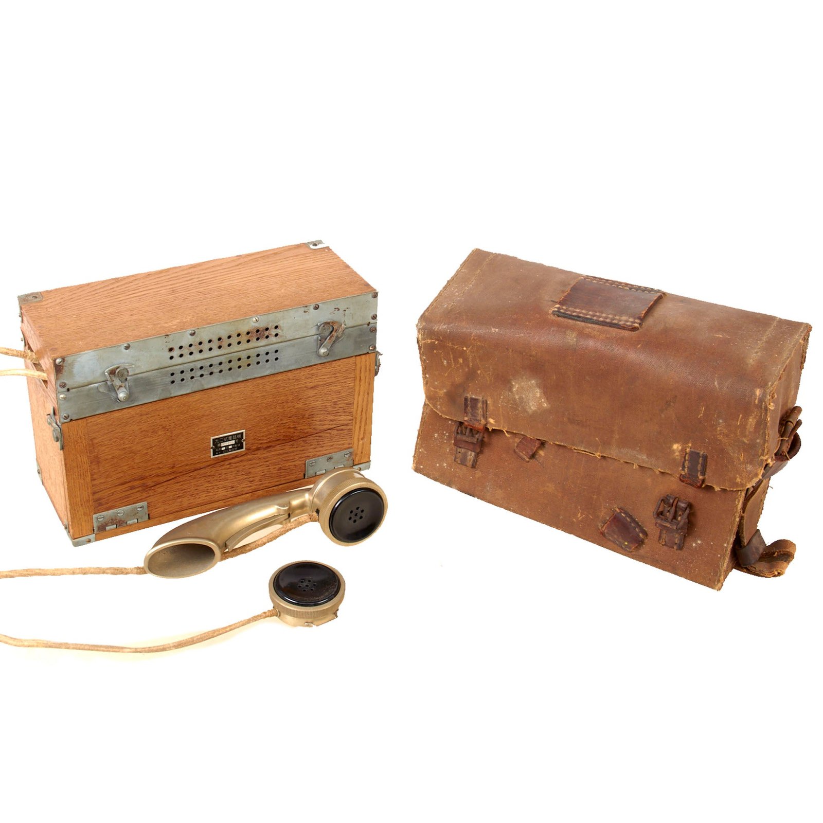 Buy Original Japanese WWII Imperial Japanese Army Type 92 Field Telephone with Rare Rubberized Canvas Carrying Case & U.S. Intel Instruction Sheet - Dated 1945 | Original Firearms Antique For Sale