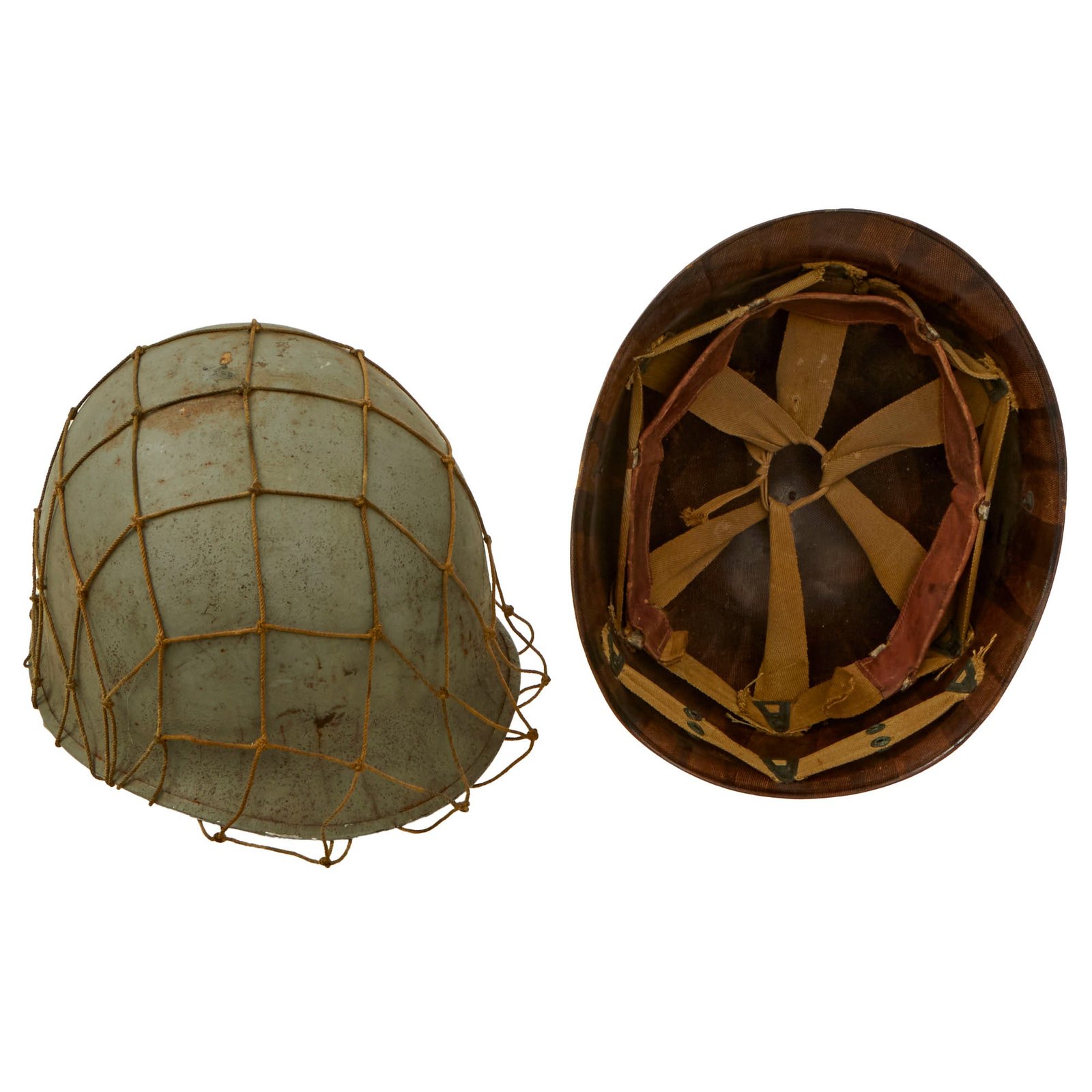Buy Original U.S. WWII US Navy 1942 McCord M1 Fixed Bale Helmet with Net and International Molded Plastics Liner | Original Firearms Antique For Sale