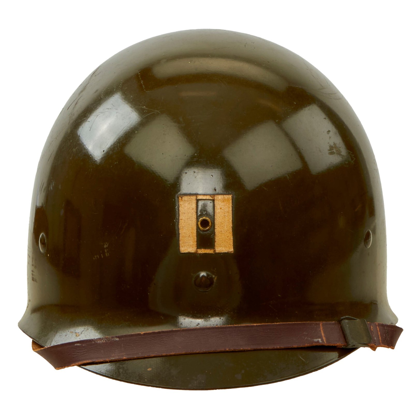 Buy Original U.S. WWII Scarce Pennsylvania State Guard 4th Regiment Captain’s St. Clair Low-Pressure M1 Helmet Liner with Rayon Suspension | Original Firearms Antique For Sale