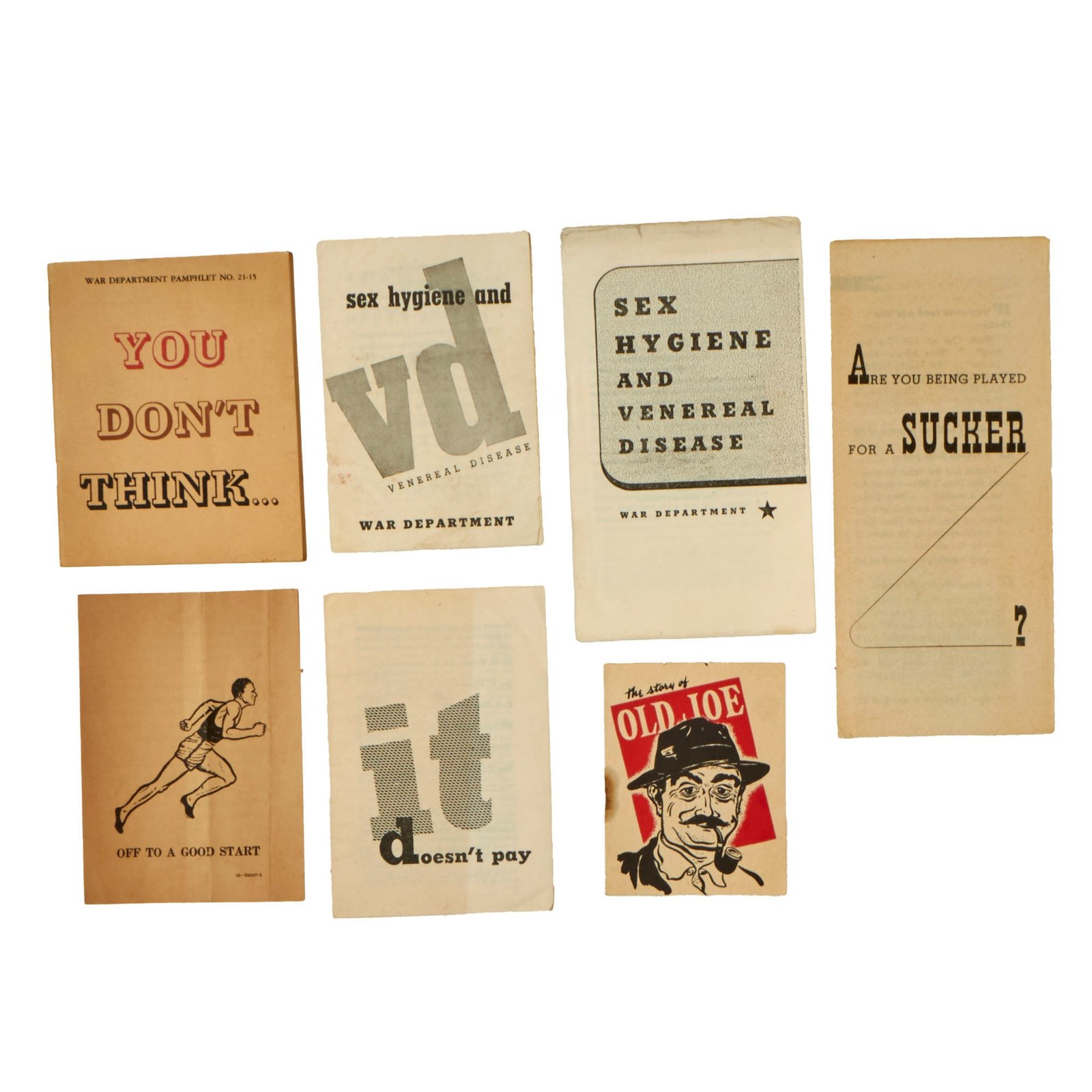 Buy Original U.S. WWII U.S. Military Sex Education Venereal Disease “Awareness” Pamphlets - Mature Content - 7 Items Total | Original Firearms Antique For Sale