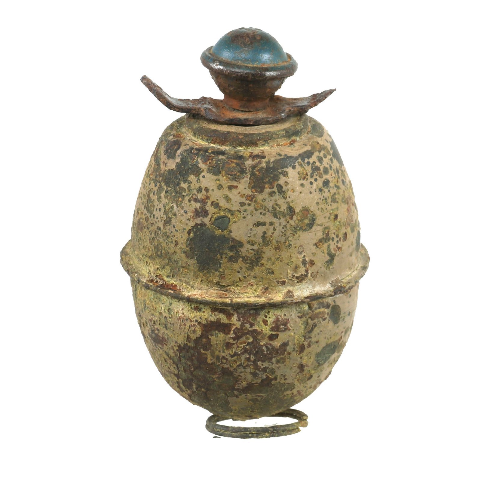 Buy Original German WWII M-39 Egg Hand Grenade With Loose 1944 Dated Fuze - Inert Eierhandgranate | Original Firearms Antique For Sale
