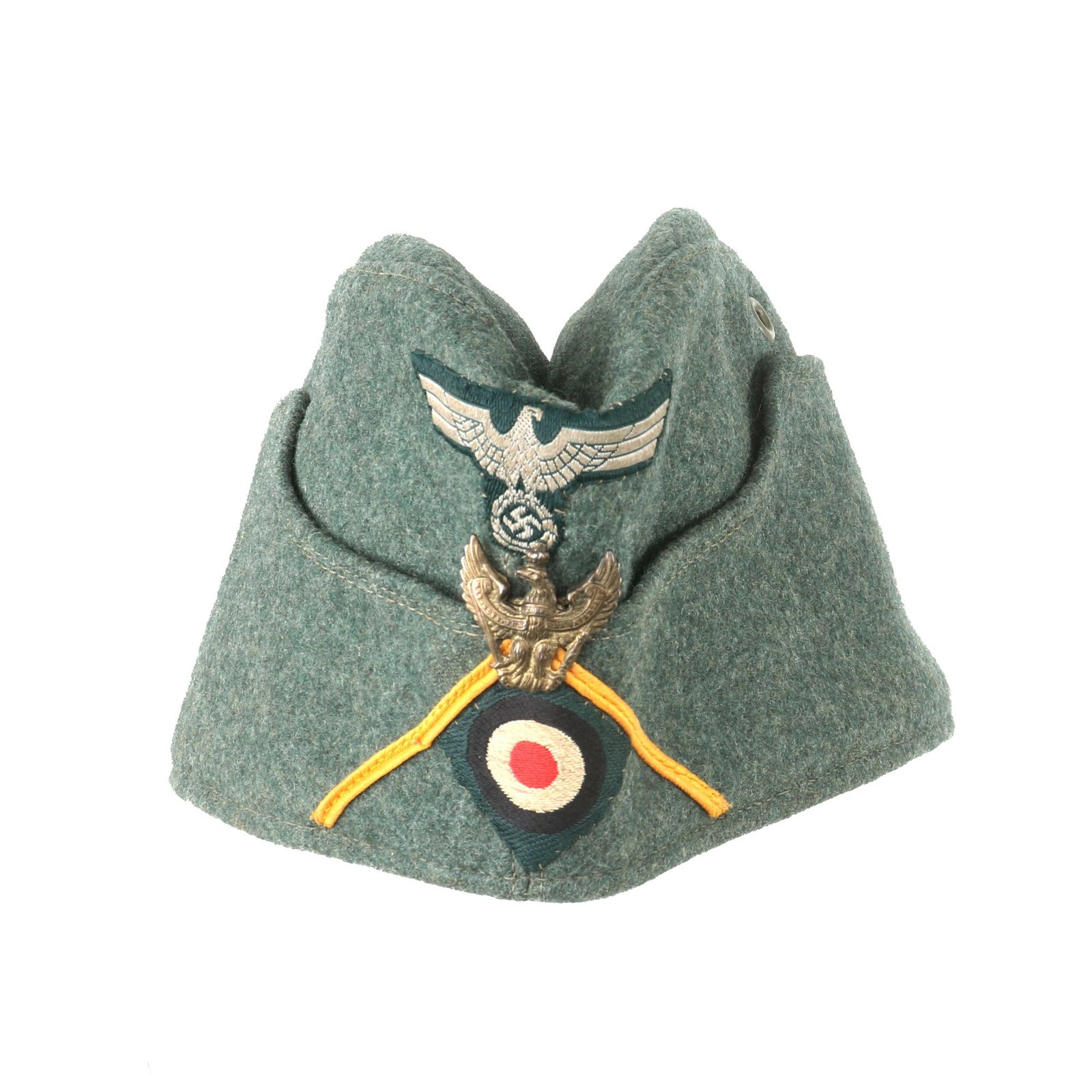 Buy Original German WWII Unissued 1940 Dated Heer Army Cavalry EM/NCO M38 Overseas Cap with Dragoon Traditions Badge - size 58 | Original Firearms Antique For Sale