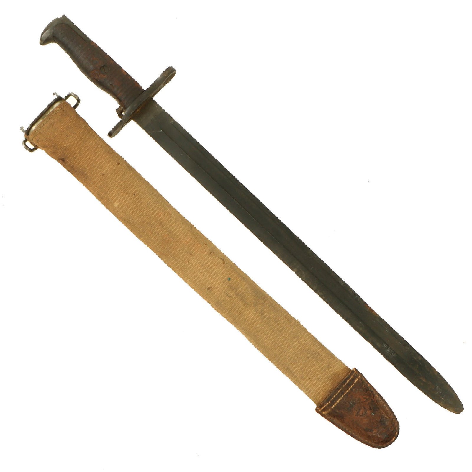 Original U.S. Post-WWI M1905 Springfield Rifle 16" Bayonet by Springfield with M1910 Scabbard - Dated 1920