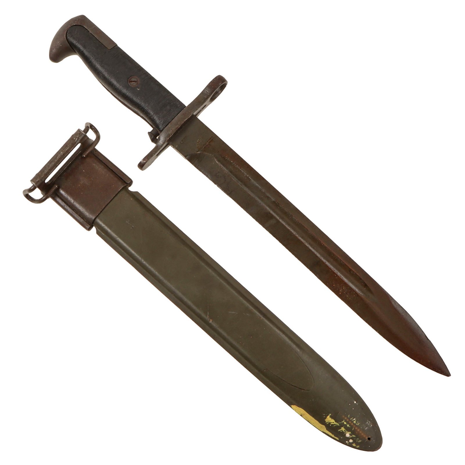 Original U.S. WWII M1 Garand 10 inch Bayonet by American Fork & Hoe with M7 Scabbard