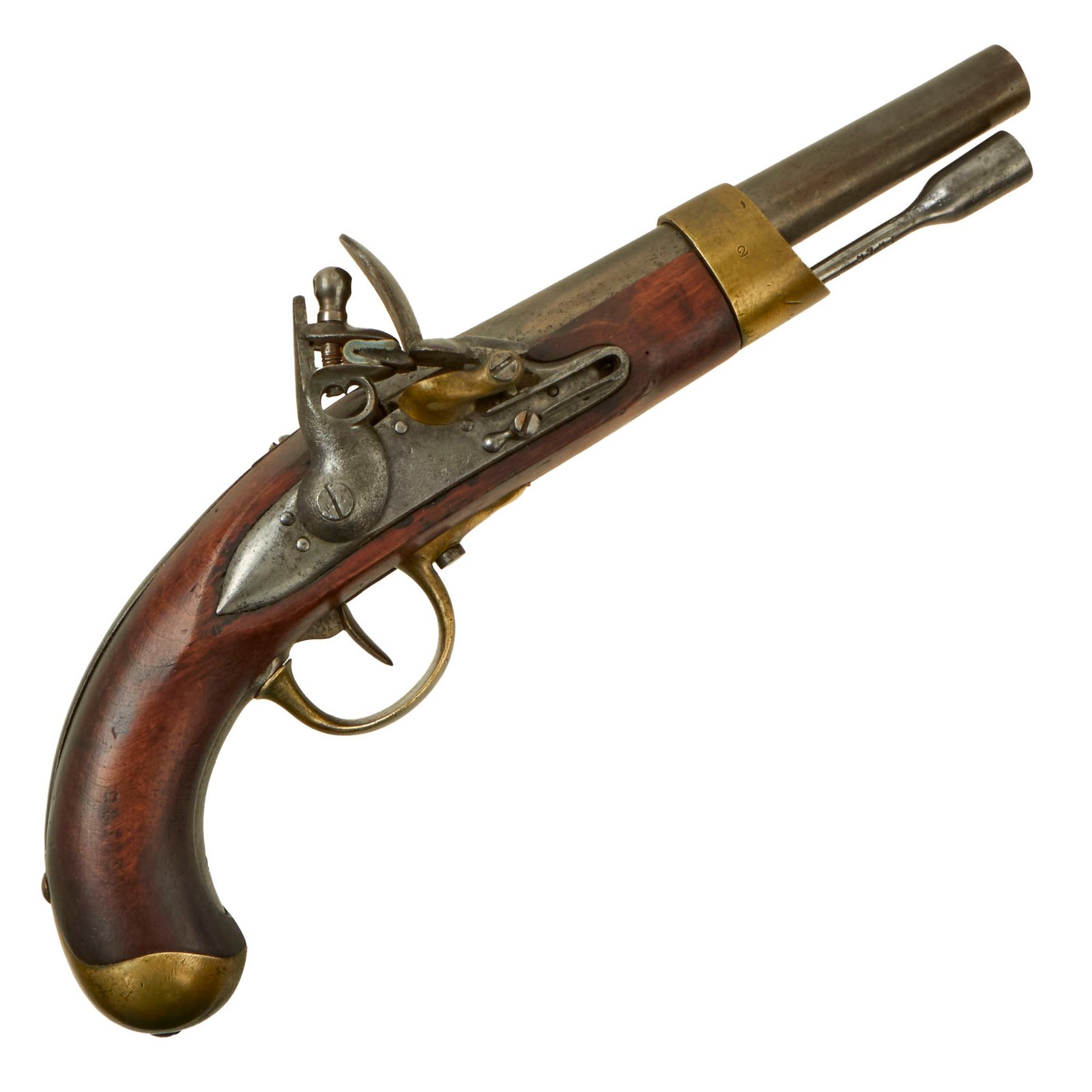 Buy Original French Napoleonic Modèle An IX Flintlock Cavalry Pistol with An XIII Upgrades Made at Saint-Étienne Arsenal - dated 1809 | Original Firearms Antique For Sale