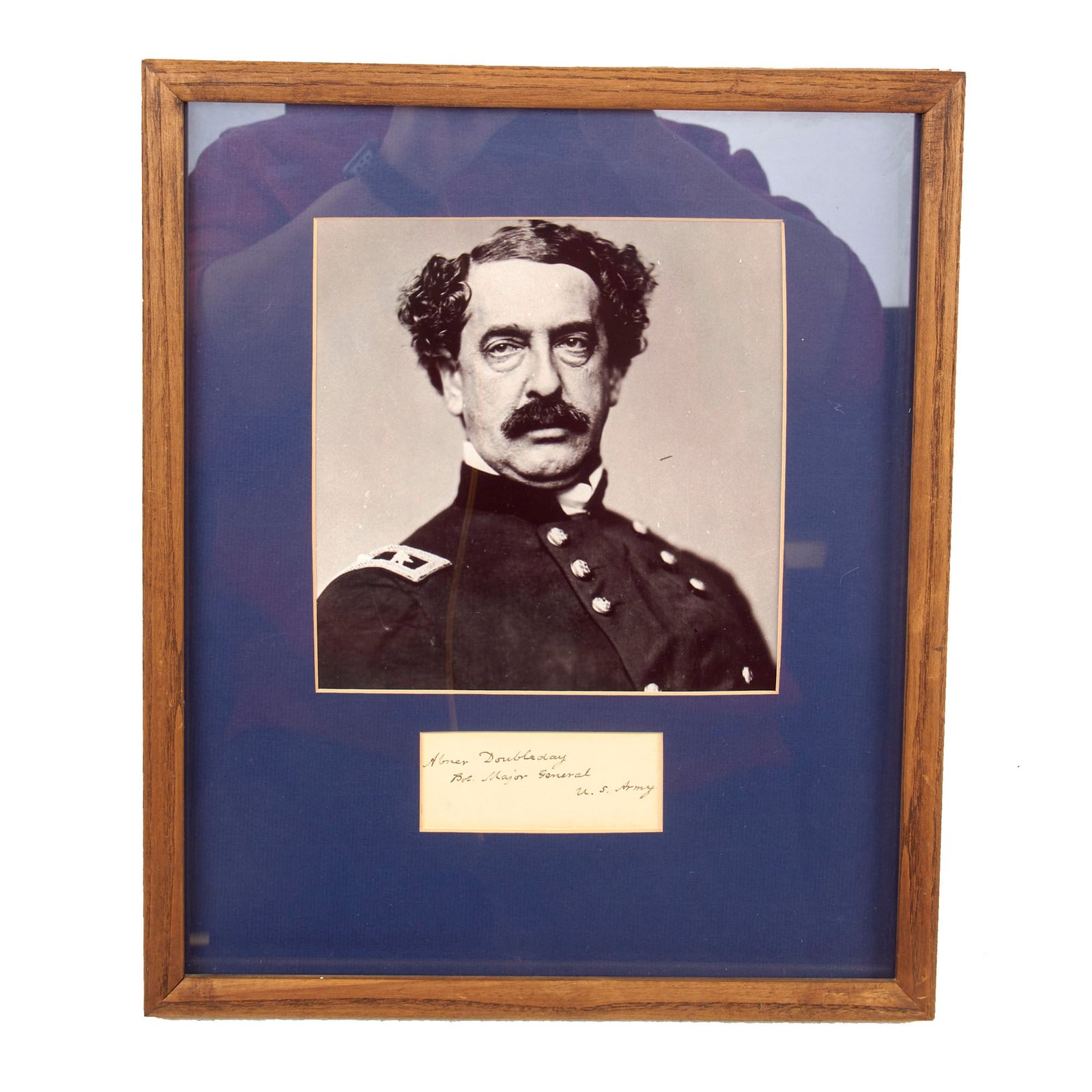 Buy Original U.S. Civil War Union Major General Abner Doubleday Framed Autograph - Commander of I Corps - Fired First Shot in Defense of Fort Sumter | Original Firearms Antique For Sale