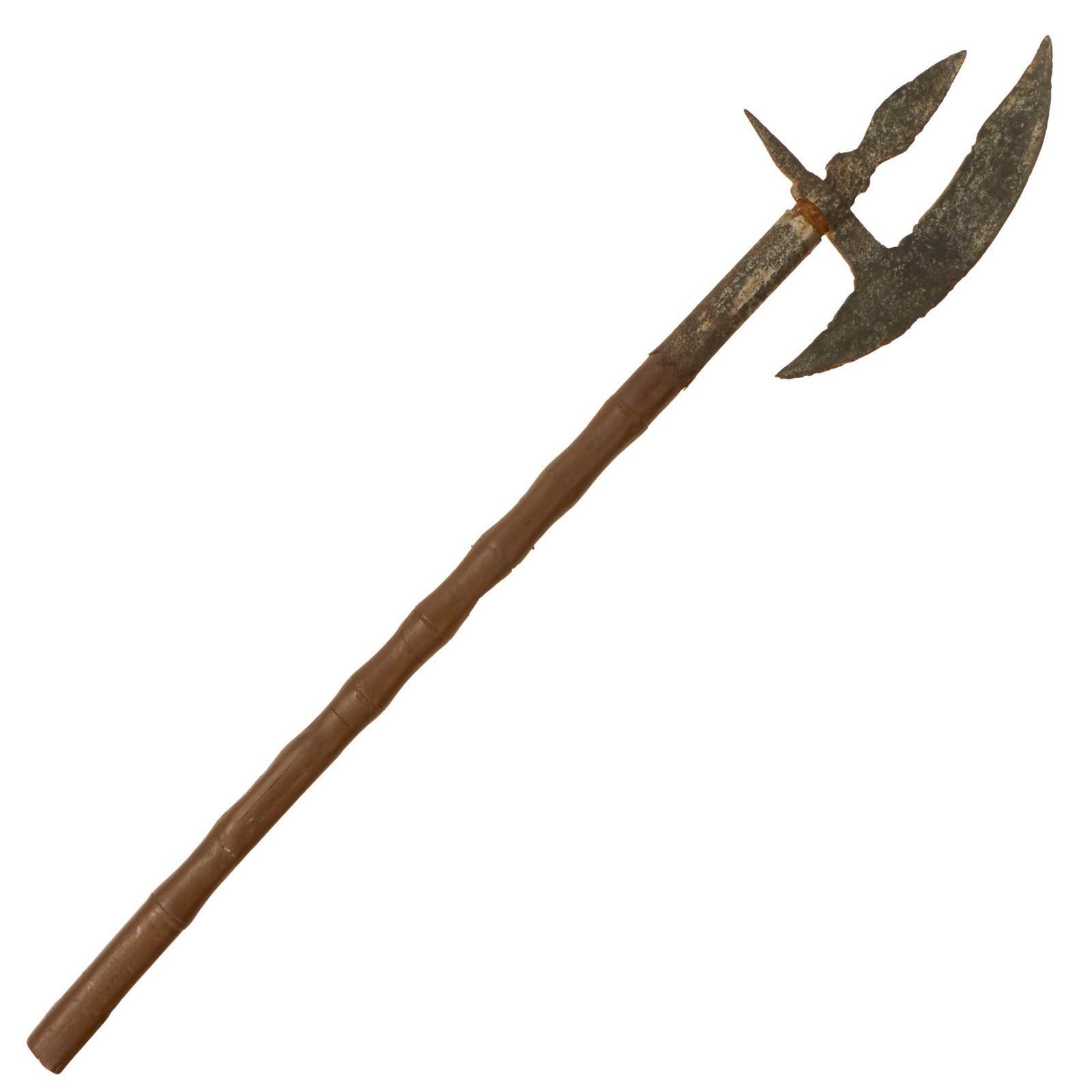 Buy Original Indo-Persian Battle Axe Tabar Relic Head & Pike with Replaced Shaft | Original Firearms Antique For Sale