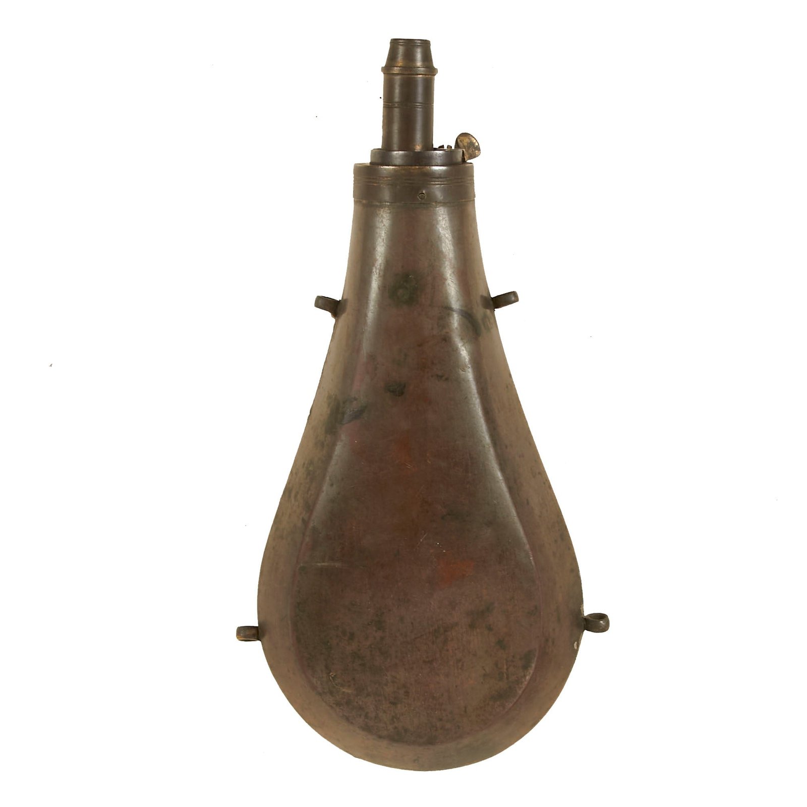 Buy Original U.S. Civil War Plain Powder Flask with Period Seam Repairs | Original Firearms Antique For Sale