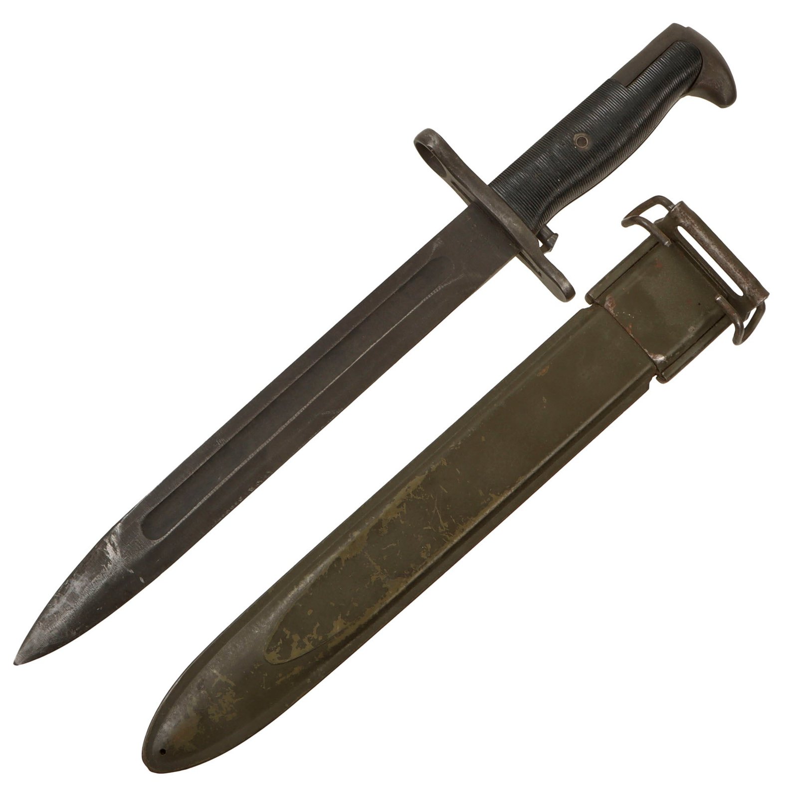 Original U.S. WWII M1 Garand 10 inch Bayonet by PAL with M7 Scabbard