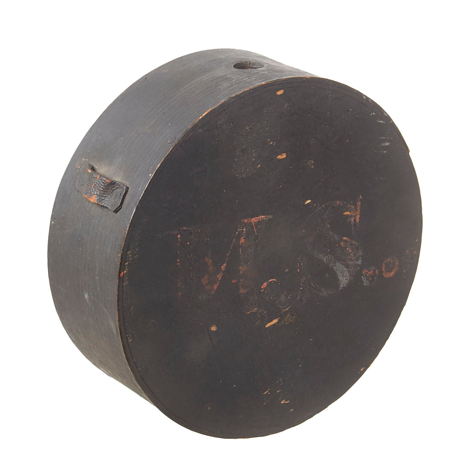 Buy Original U.S. War of 1812 Massachusetts Militia Overpainted U.S. Cheesebox Canteen with Maker’s Mark & Soldier’s Initials | Original Firearms Antique For Sale