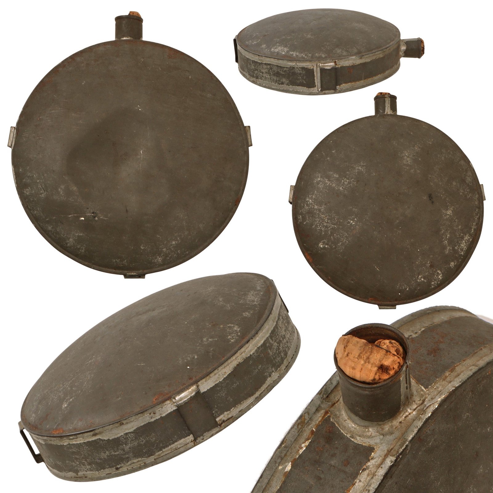 Original U.S. Civil War Confederate Tin Drum Canteen with Original Cork