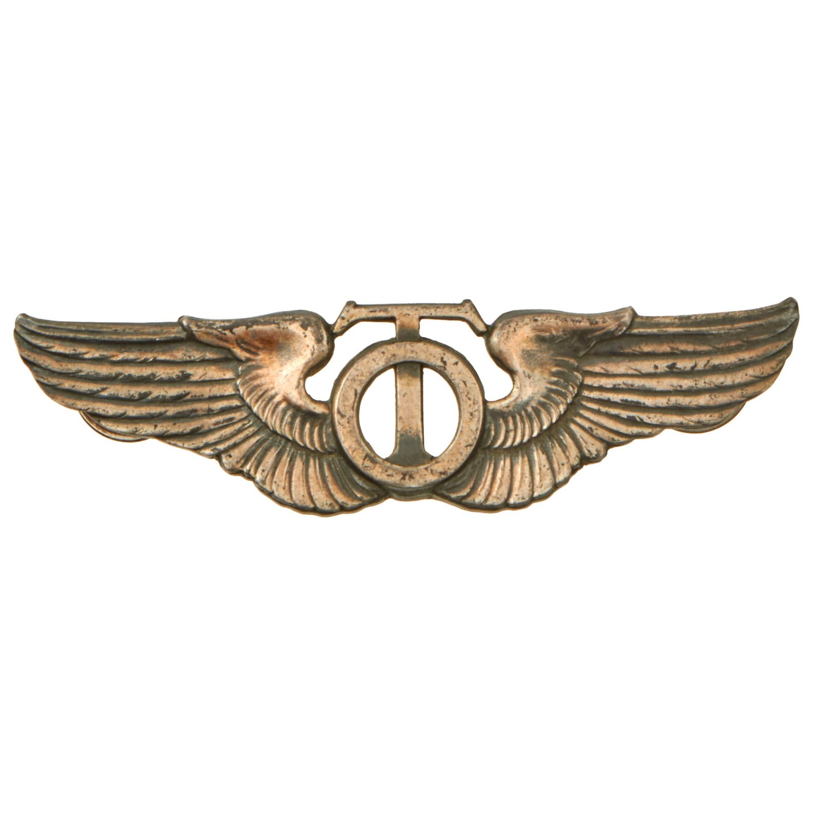 Buy Original U.S. WWII AAF Sterling Silver Technical Observer Wings - Wartime Patented Butterfly Pinbacks | Original Firearms Antique For Sale