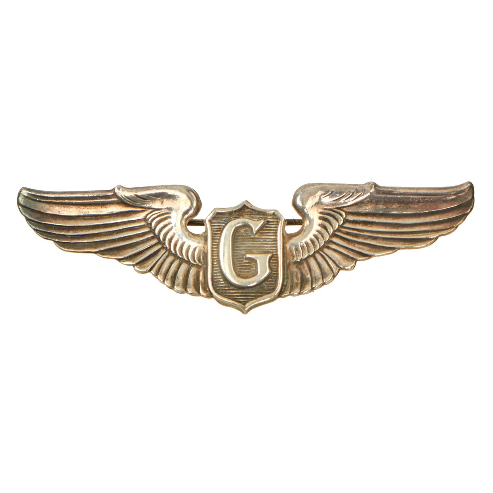 Buy Original U.S. WWII AAF Sterling Silver Glider Pilot Wings - Pinback | Original Firearms Antique For Sale