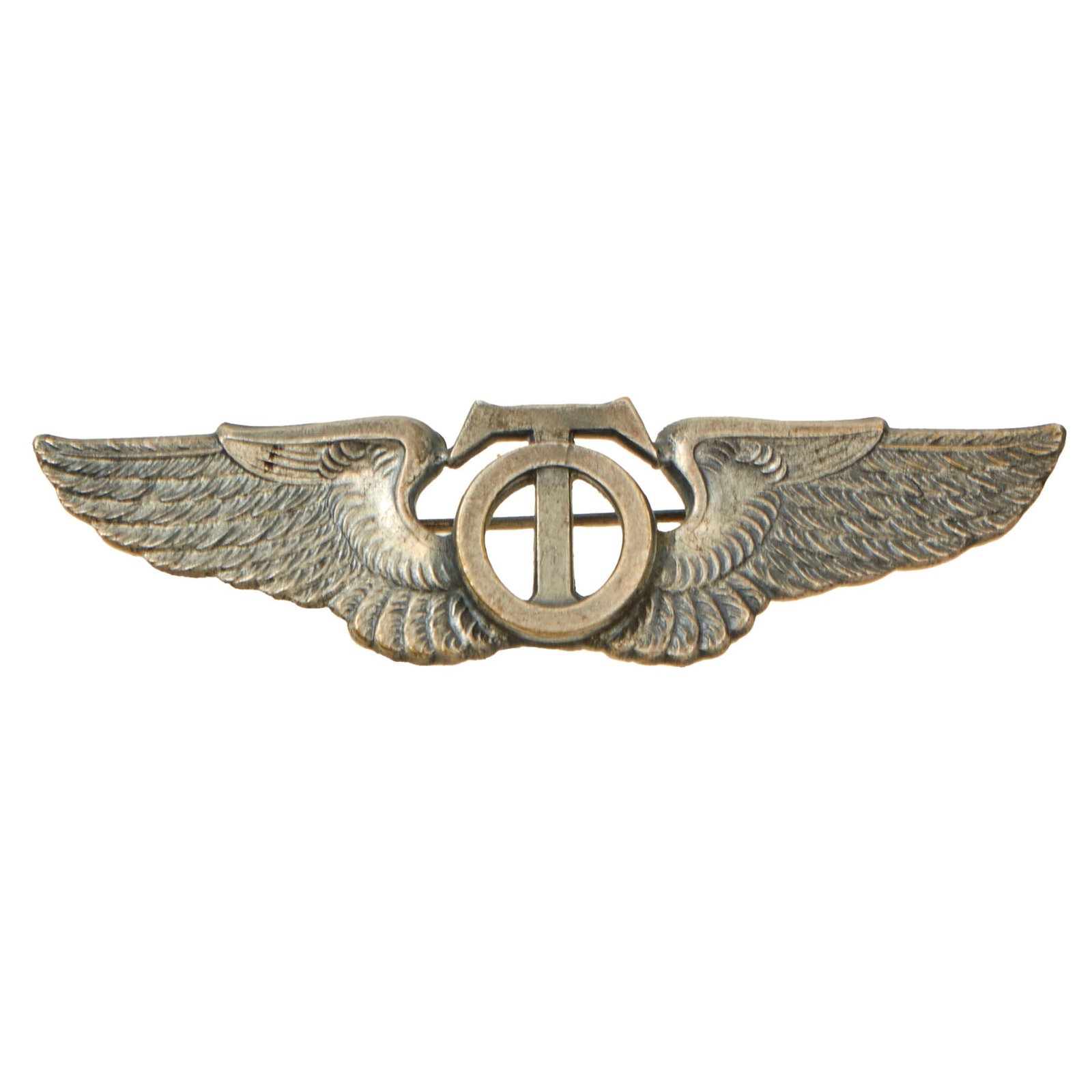 Buy Original U.S. WWII AAF Scarce British-Made Sterling Silver Technical Observer Wings Attributed to Firmin - Pinback | Original Firearms Antique For Sale