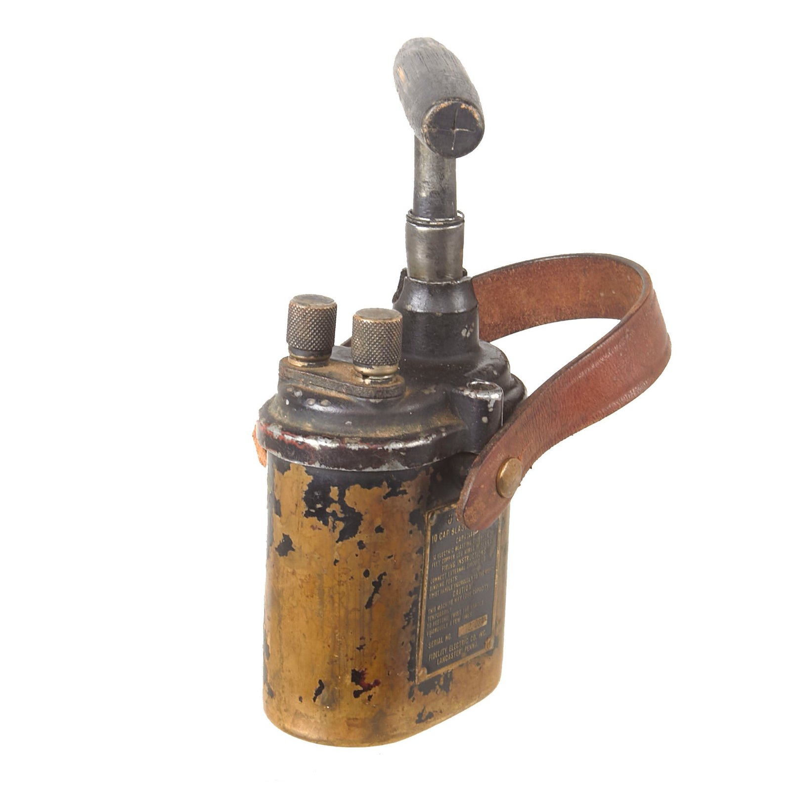 Buy Original U.S. WWII D-Day Army 10 Cap Blasting Machine by Fidelity Elec. Co. - Demolition Team | Original Firearms Antique For Sale