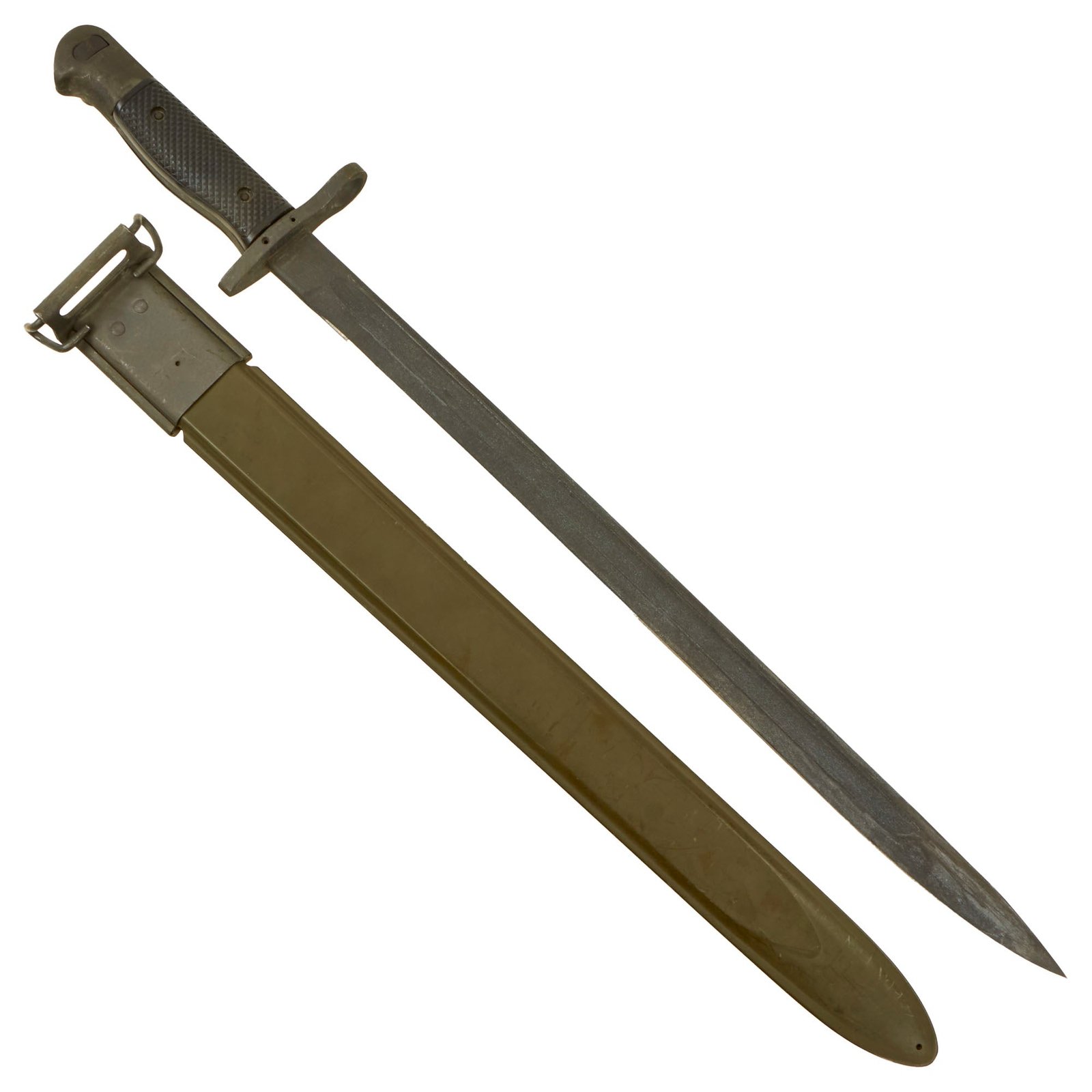 Buy Original U.S. Vietnam War Unissued M1917 Trench Shotgun Bayonet With Scabbard by General Cutlery - GEN CUT | Original Firearms Antique For Sale