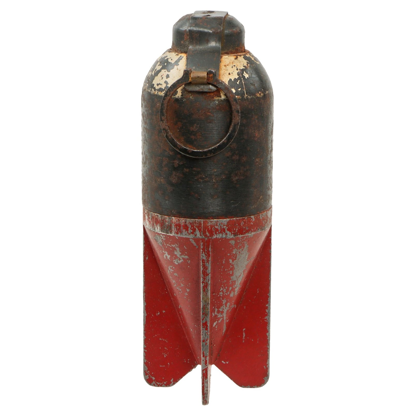 Original Italian WWII "Red Devil" 45mm Brixia Model 35 Mortar Bomb Dated 1942 - Inert