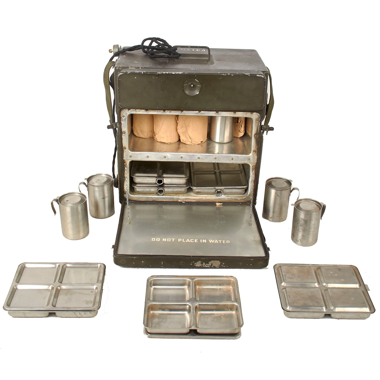 Buy Original U.S. WWII Army Air Forces Model FTG-3-1 Teppen Stove Co. Food Tray Galley / Warmer by Helmco Inc. - Food Trays & Beverage Cups | Original Firearms Antique For Sale