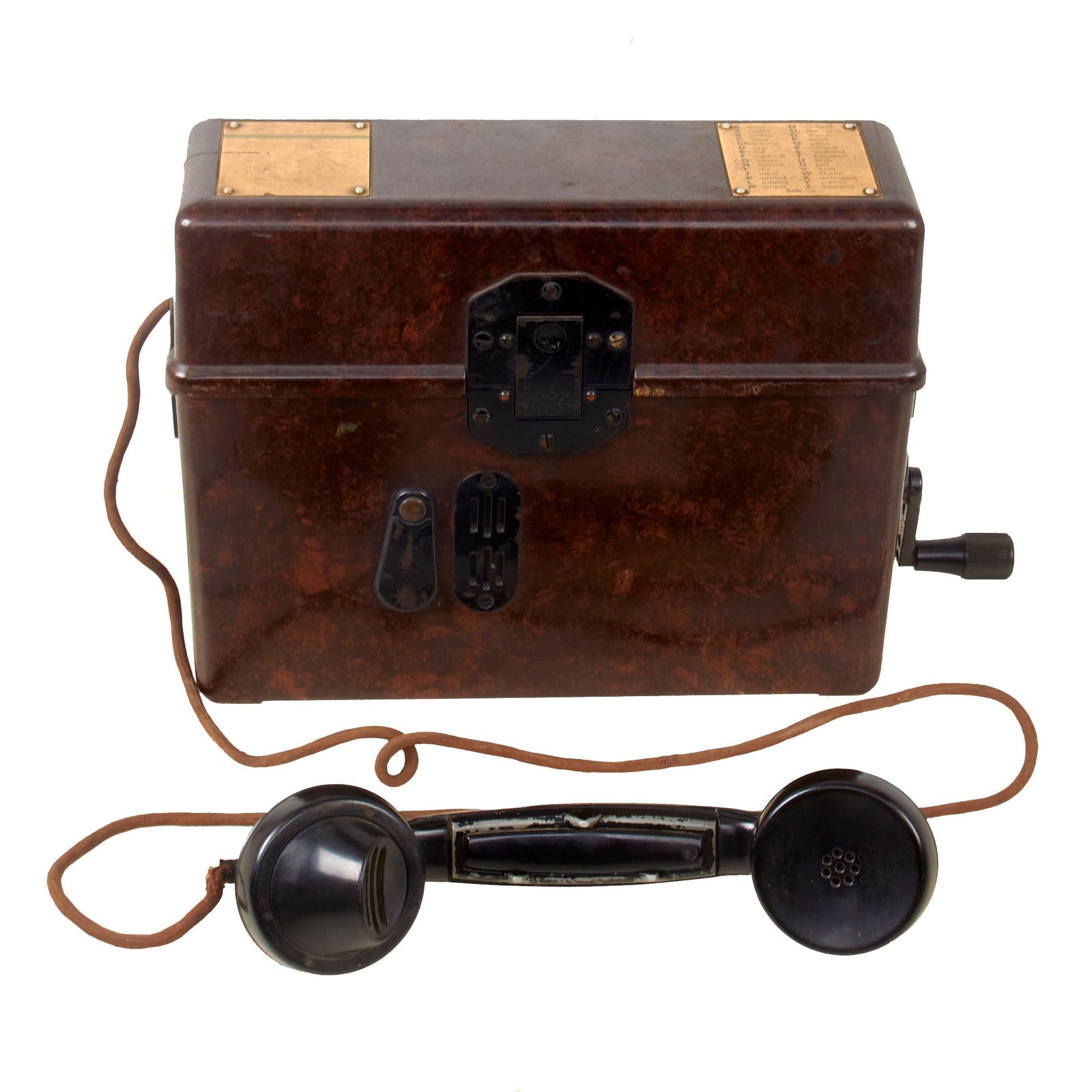 Original German WWII Wehrmacht Model FF33 Field Telephone by Mix & Genest - Dated 1939 - Feldfernsprecher 33