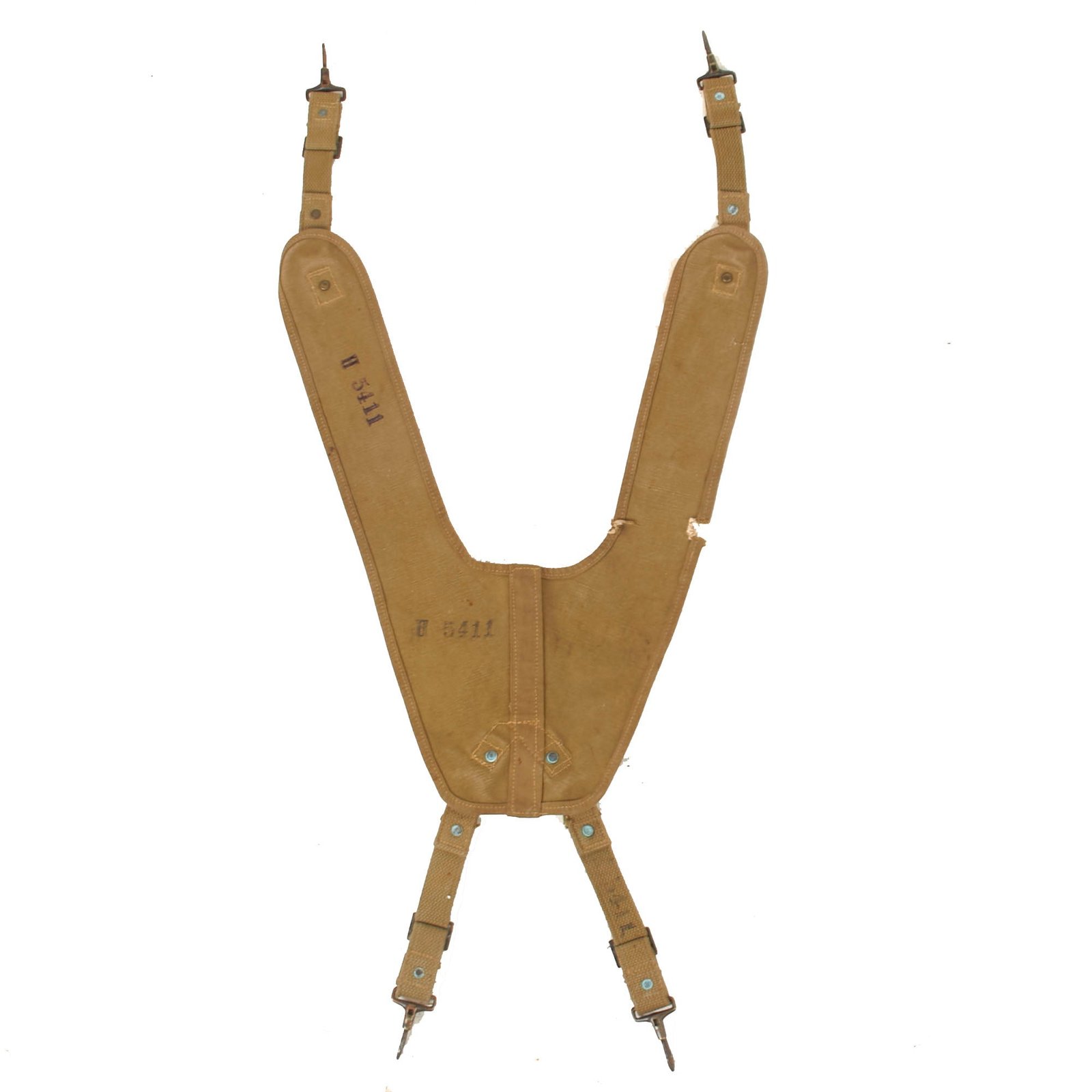 Buy Original U.S. WWII Medic Yoke Suspenders with Stamped Laundry Number | Original Firearms Antique For Sale