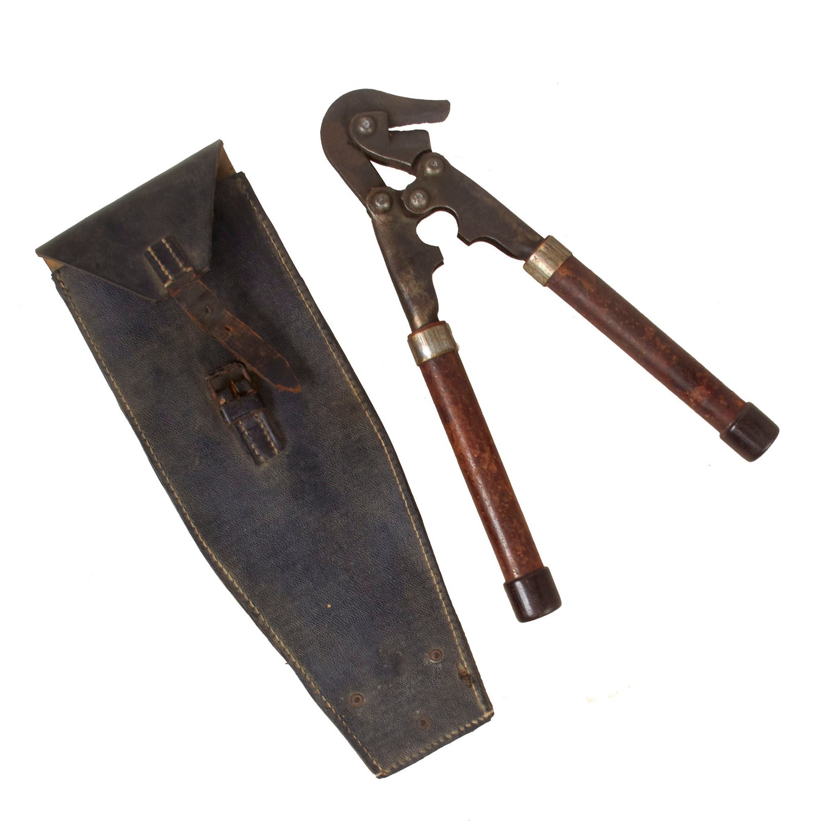 Buy Original German Pre - WWII 1942-Dated Short Handled Pioneer Wire Cutters with Extremely Scarce Preßstoff Carrier by Karl Barth of Waldbröhl | Original Firearms Antique For Sale