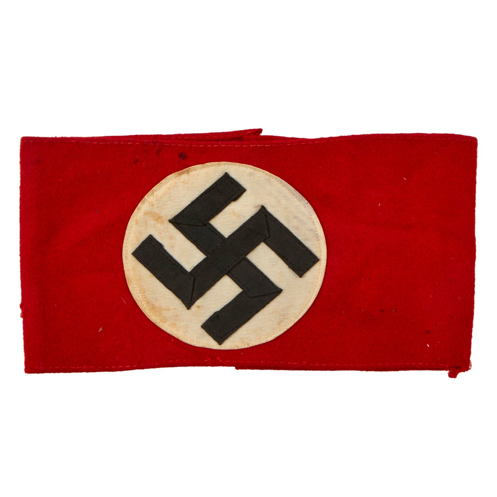 Buy Original German Early WWII SA Multi-piece Wool Felt & Rayon Overcoat Armband | Original Firearms Antique For Sale