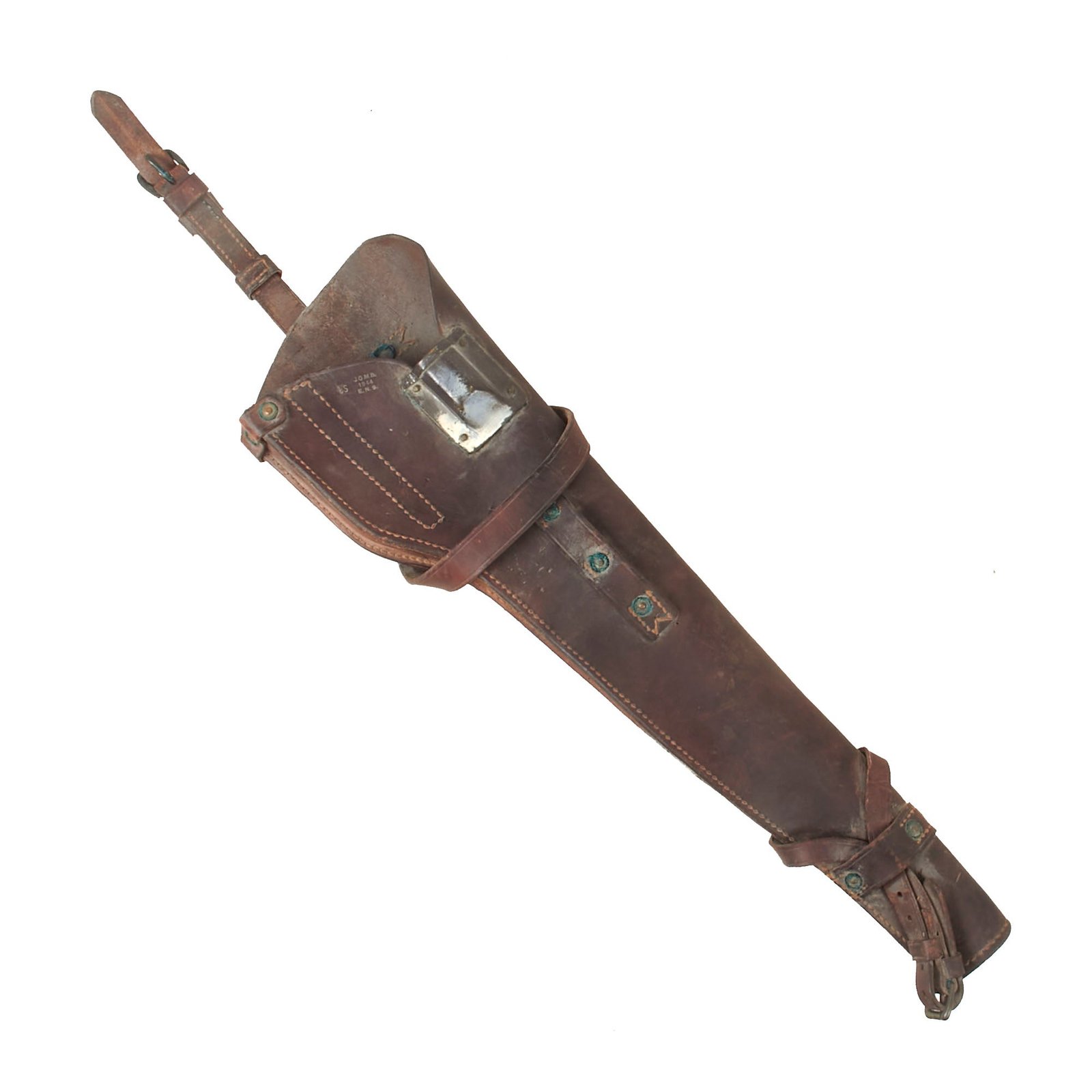 Buy Original U.S. WWII M1 Carbine Leather Scabbard byJeffersonville Quartermaster Depot - Dated 1944 | Original Firearms Antique For Sale