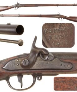 Original U.S. Springfield Model 1812 Percussion Converted Musket by Harpers Ferry Armory - dated 1817