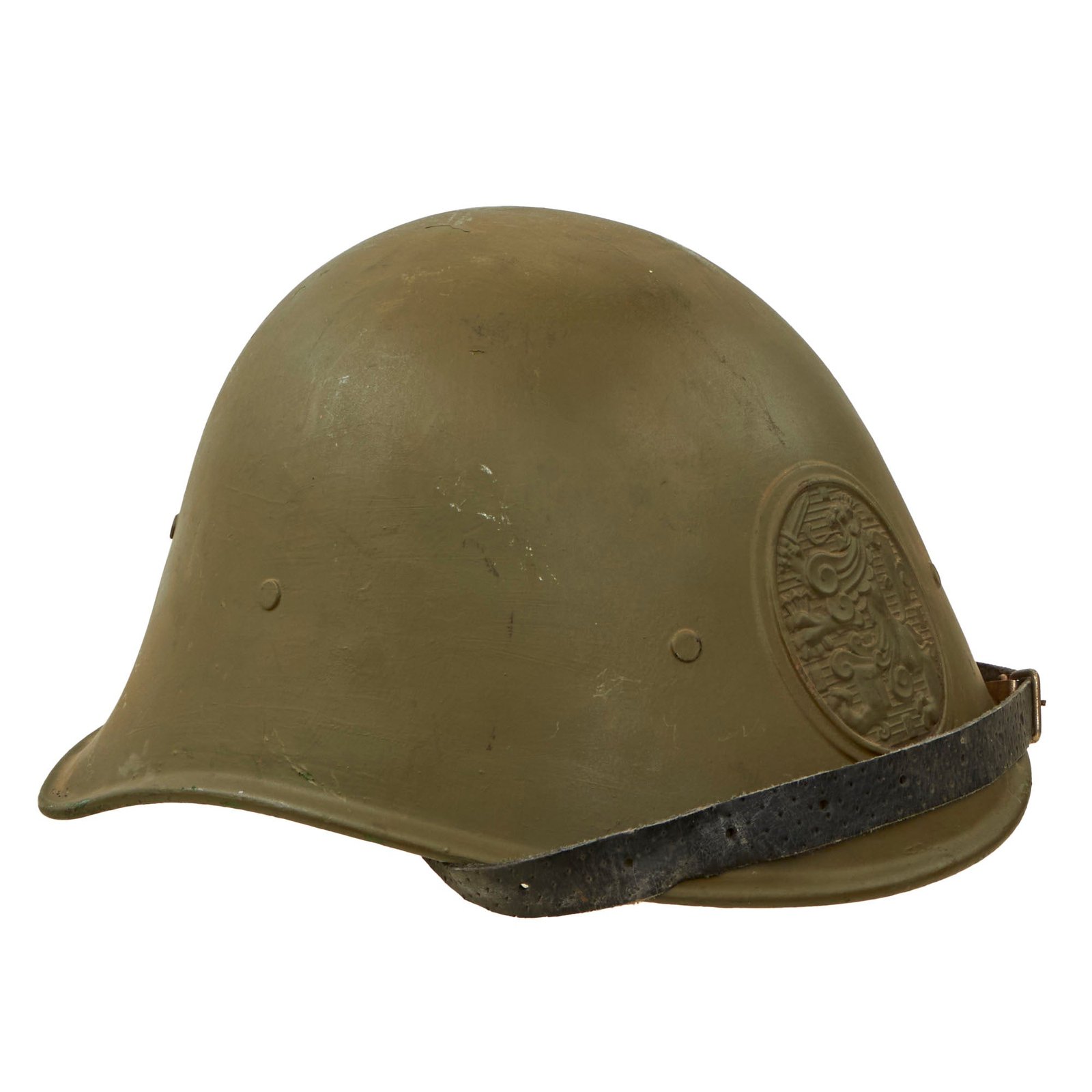 Buy Original Netherlands WWII Dutch M34 Steel Helmet With Badge and Original Paint - Complete | Original Firearms Antique For Sale