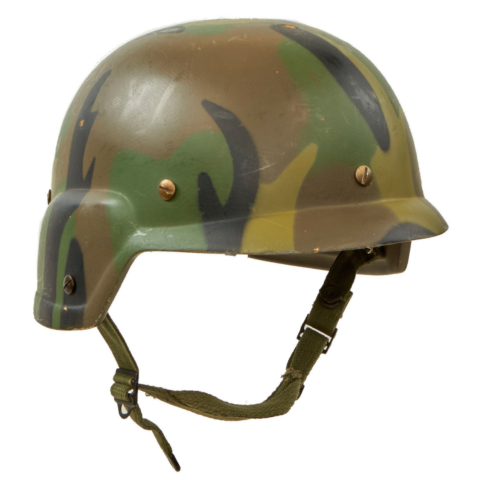 Buy Original U.S. Late 1970s Early Personnel Armor System for Ground Troops Experimental PASGT Ceramic “Fritz” Helmet | Original Firearms Antique For Sale