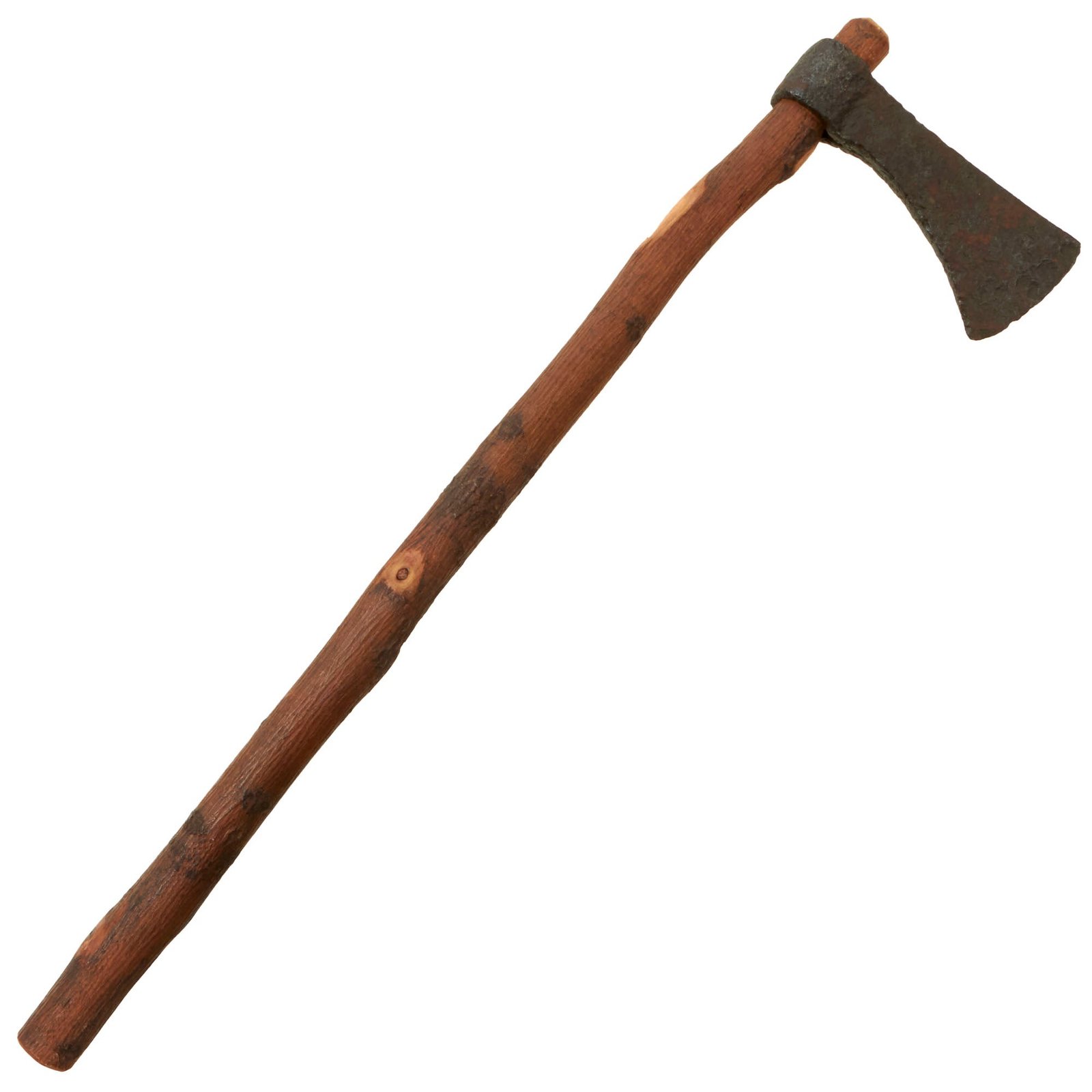 Buy Original U.S. Revolutionary War Era Colonial Blacksmith Hand Forged Wrought Iron Tomahawk with Replaced Shaft | Original Firearms Antique For Sale